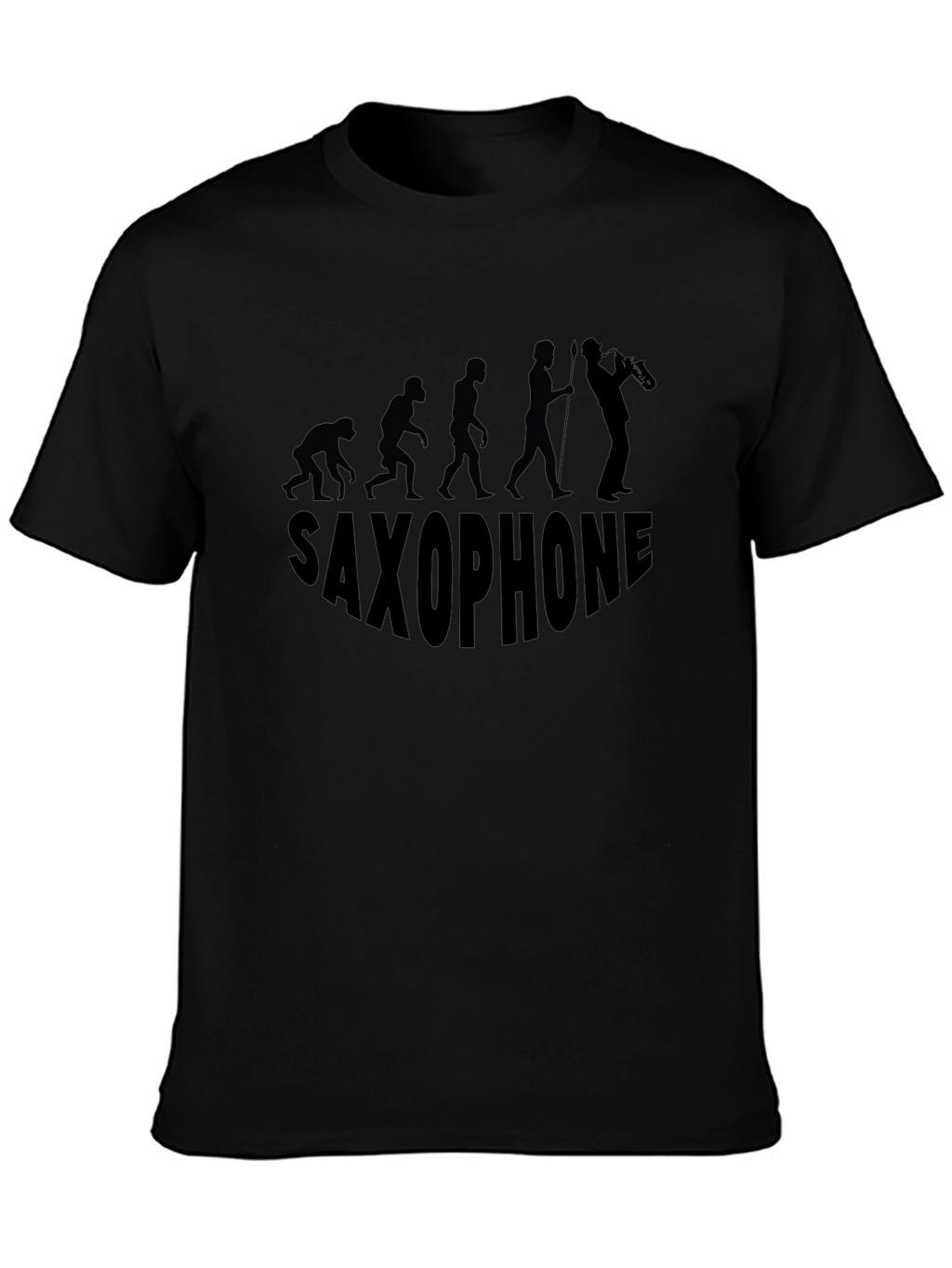 Saxophone Evolution Black T-Shirt