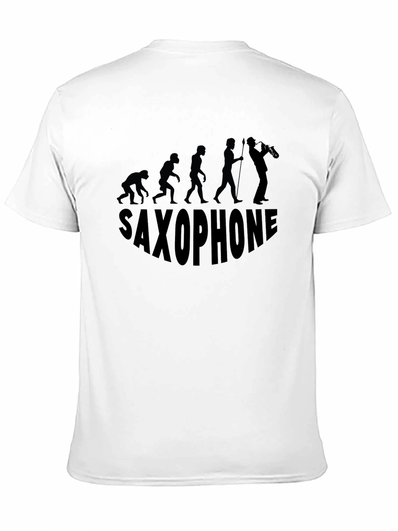Saxophone Evolution Black T-Shirt