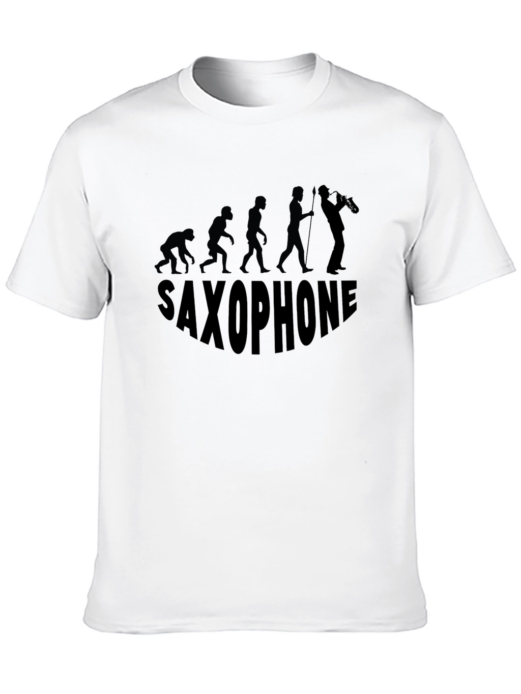 Saxophone Evolution Black T-Shirt