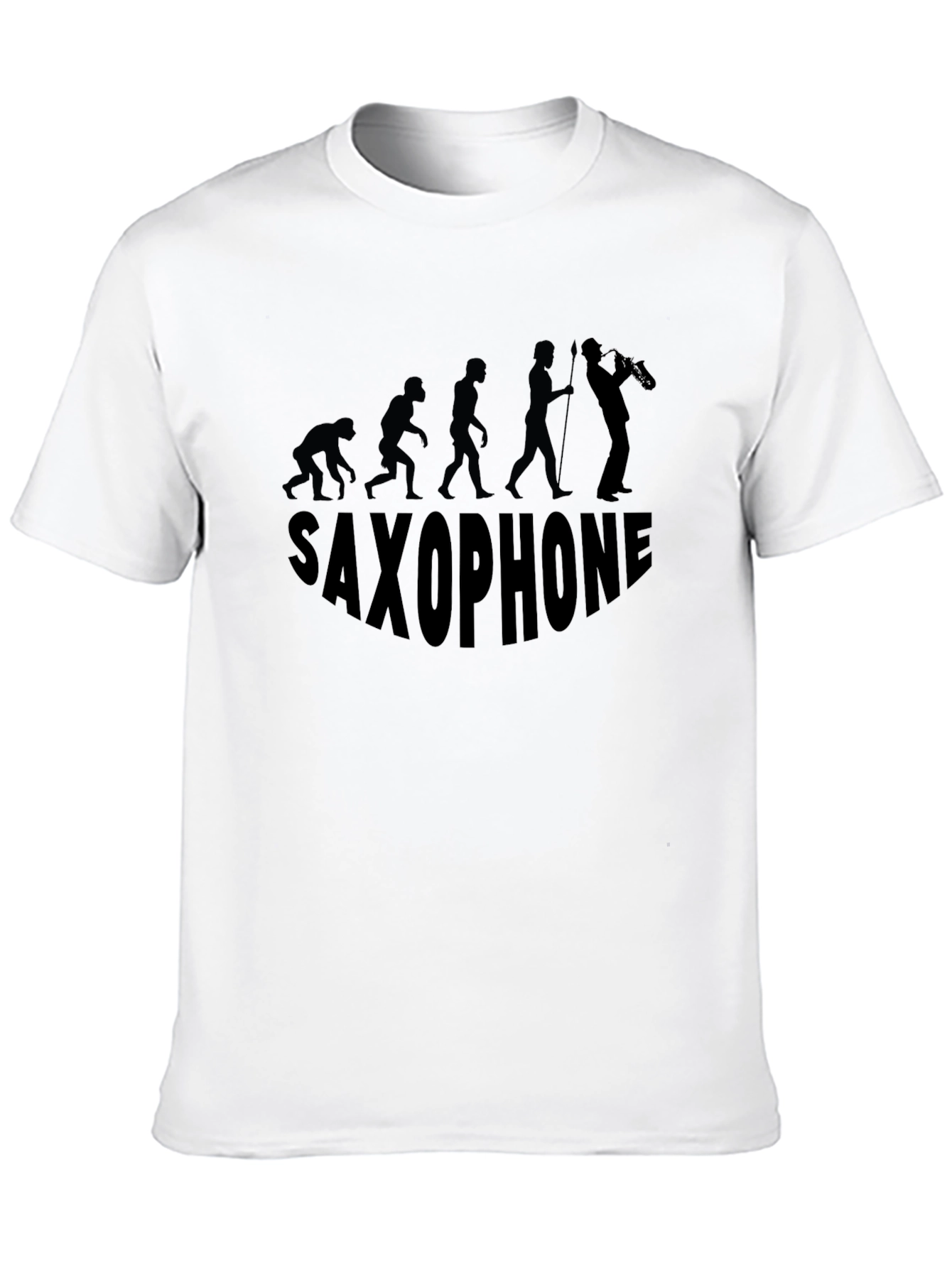 Saxophone Evolution Black T-Shirt