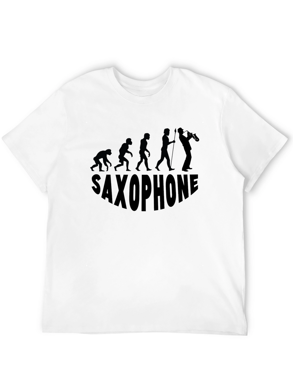 Saxophone Evolution Black T-Shirt