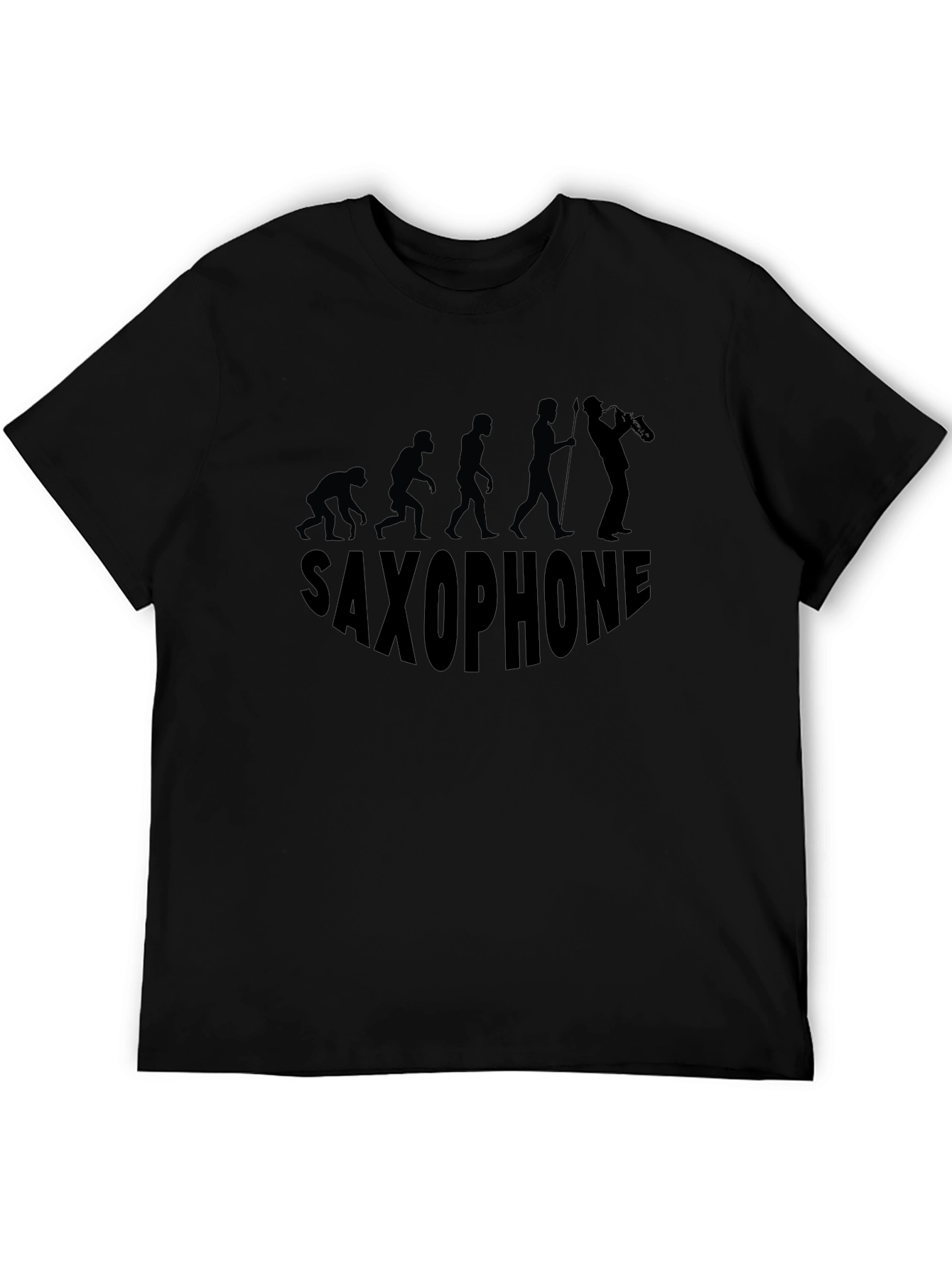 Saxophone Evolution Black T-Shirt