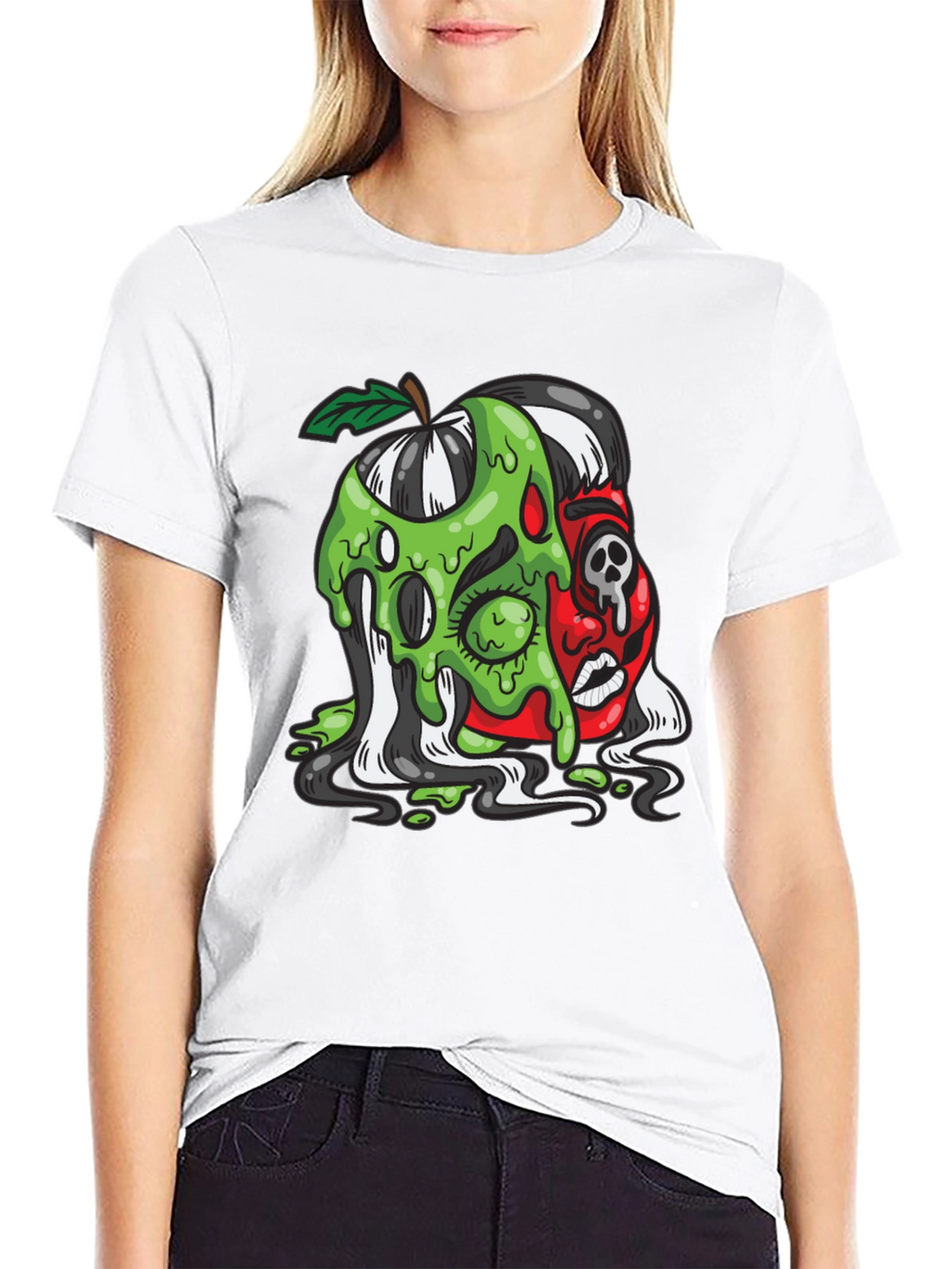 Poison Apple Graphic Tee - Unique Cartoon Design