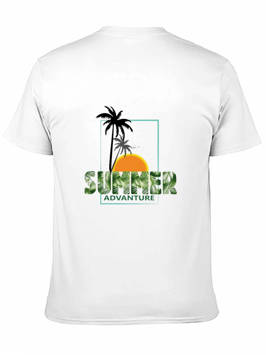 Summer Adventure Palm Graphic Black T-Shirt