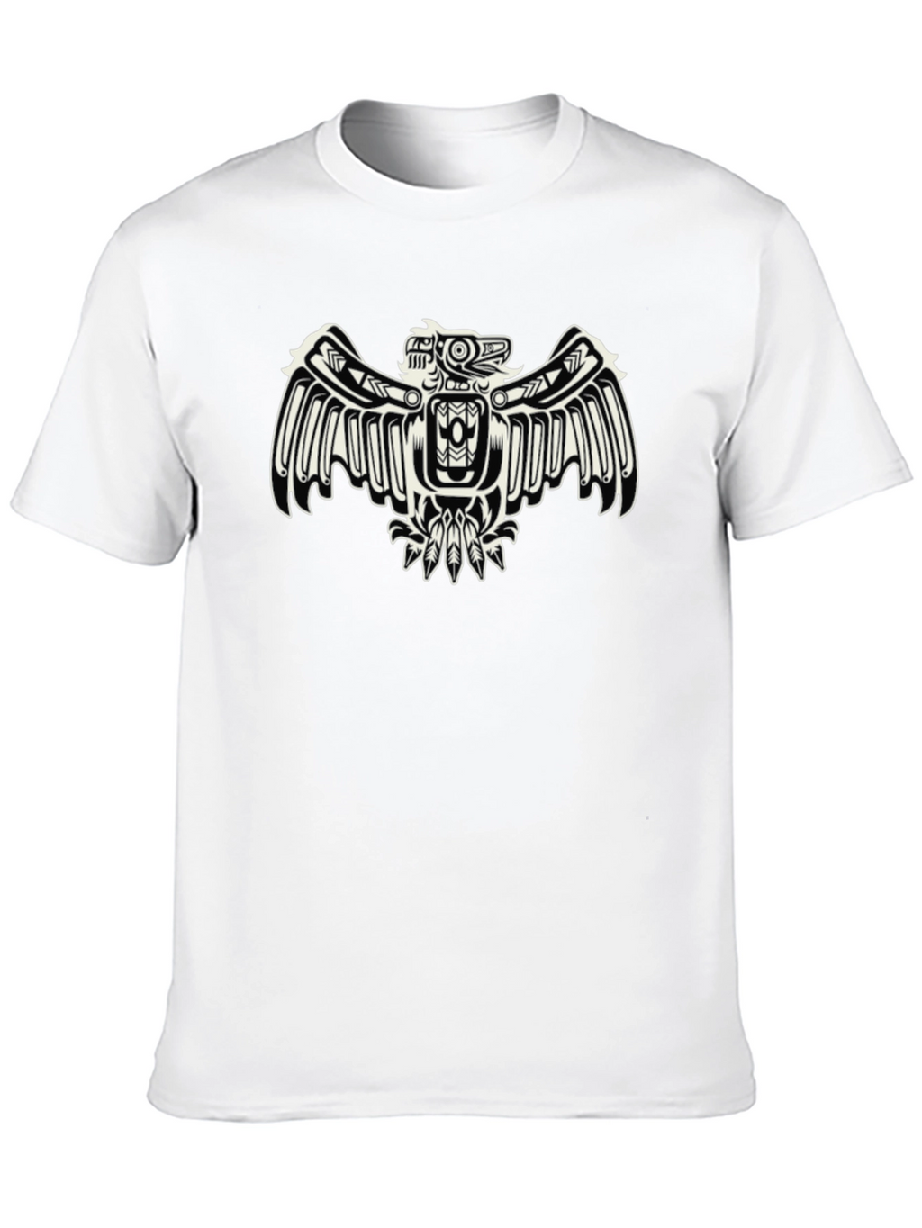 Native American Thunderbird Graphic Black T-Shirt