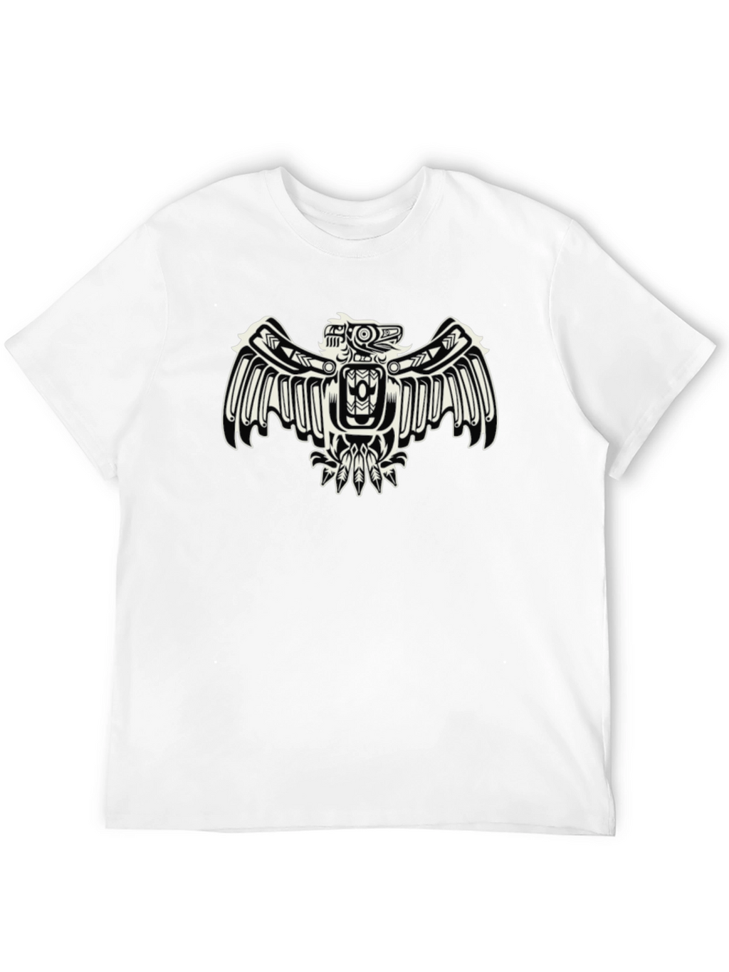 Native American Thunderbird Graphic Black T-Shirt