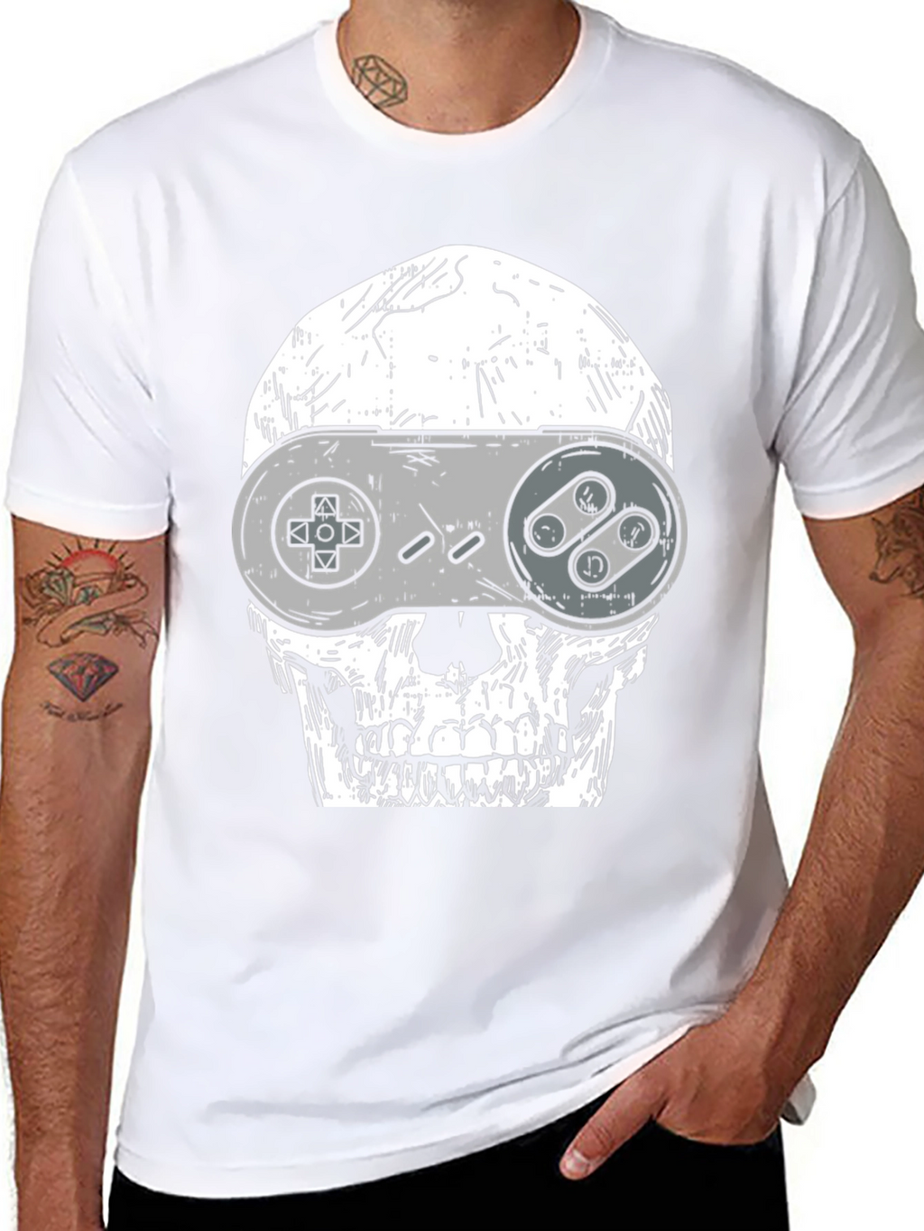 Gamer Skull T-Shirt - Unique Graphic Tee