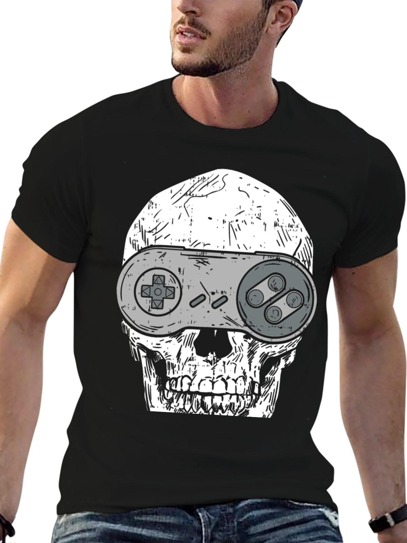 Gamer Skull T-Shirt - Unique Graphic Tee