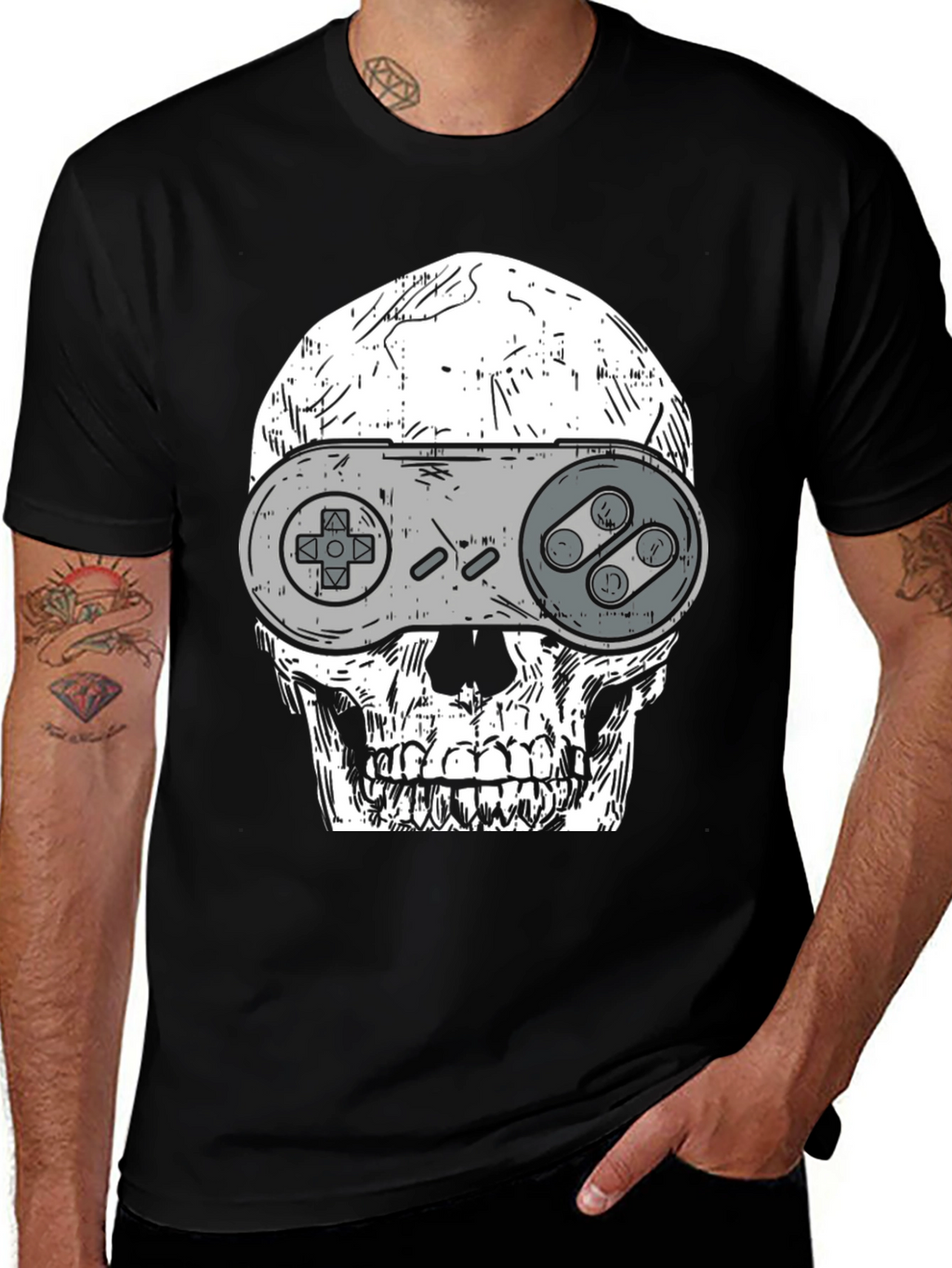 Gamer Skull T-Shirt - Unique Graphic Tee