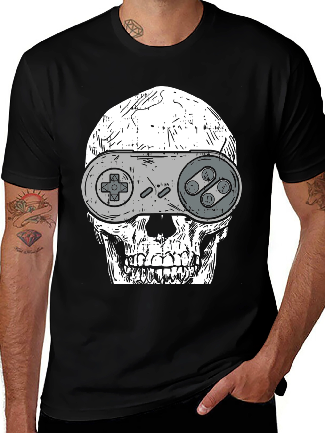 Gamer Skull T-Shirt - Unique Graphic Tee
