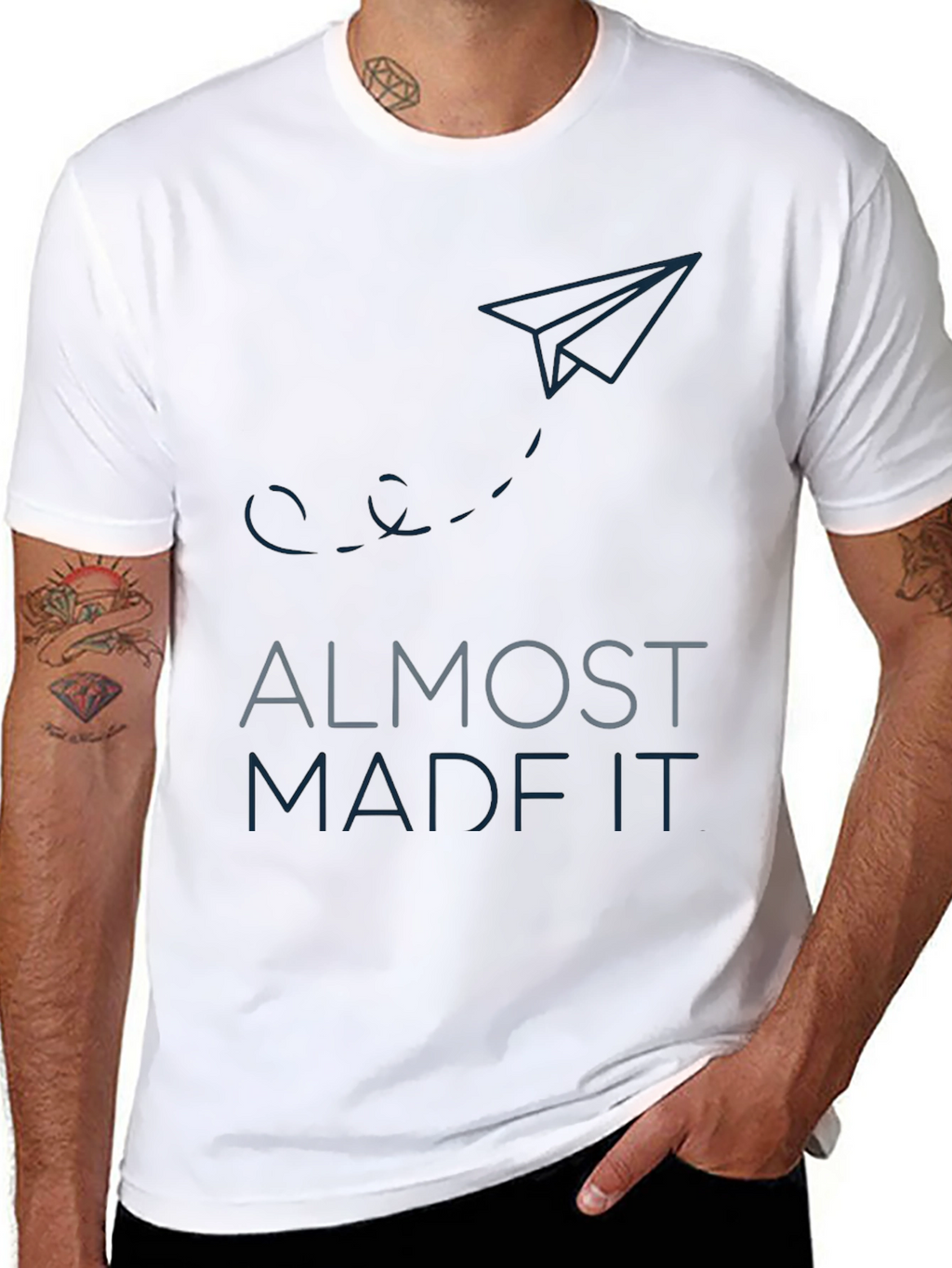 Almost Made It. Graphic Tee - Black
