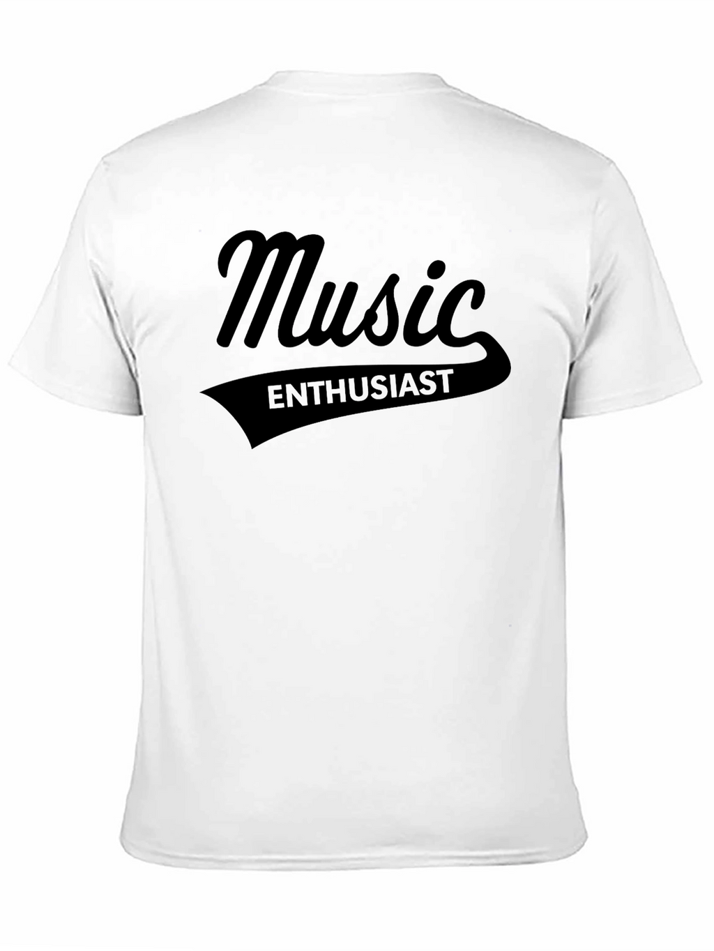 Music Enthusiast Black Graphic Tee - Soft Cotton Blend