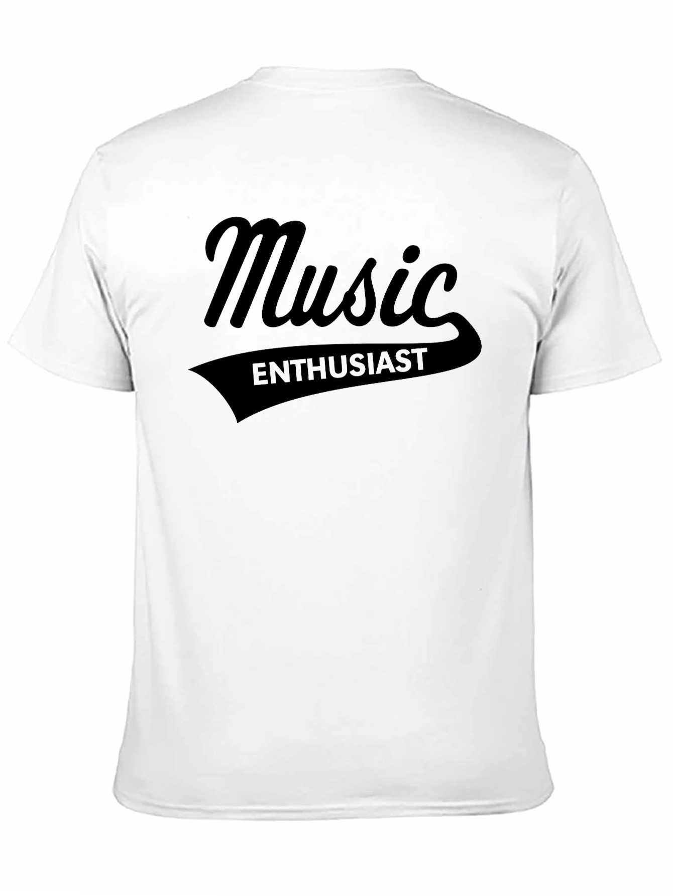 Music Enthusiast Black Graphic Tee - Soft Cotton Blend
