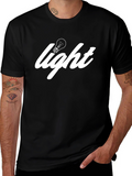 Light Bulb Graphic Black Tee - Stylish & Comfy