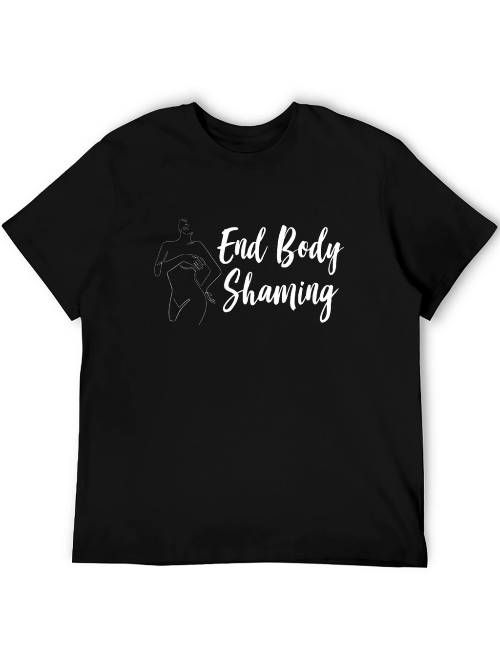 End Body Shaming Graphic Tee - Unisex Black T-Shirt