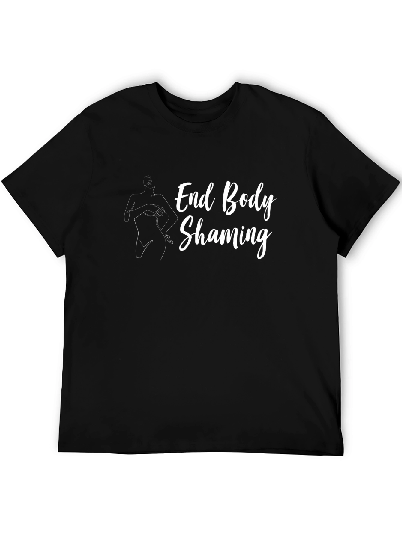 End Body Shaming Graphic Tee - Unisex Black T-Shirt