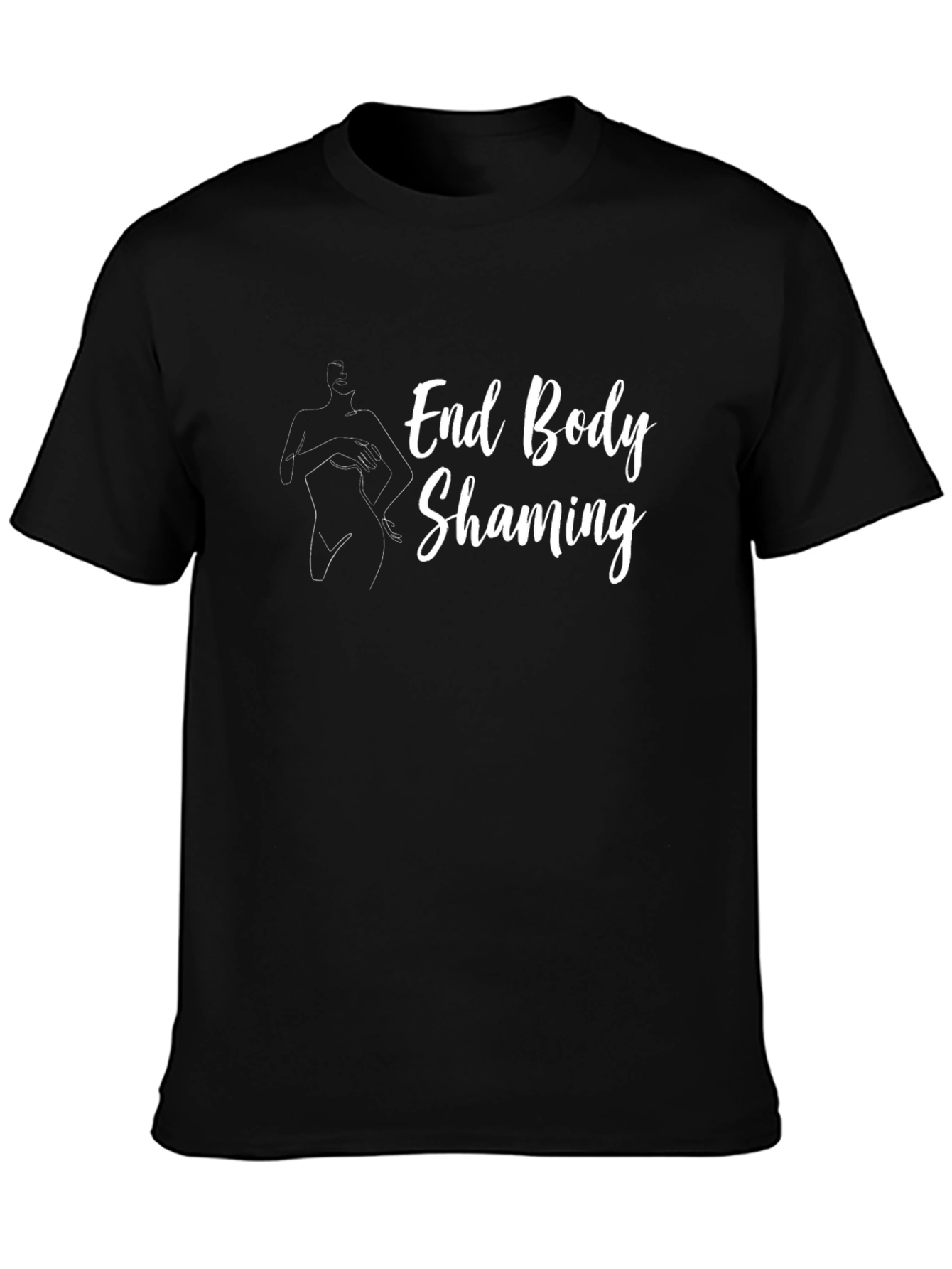 End Body Shaming Graphic Tee - Unisex Black T-Shirt