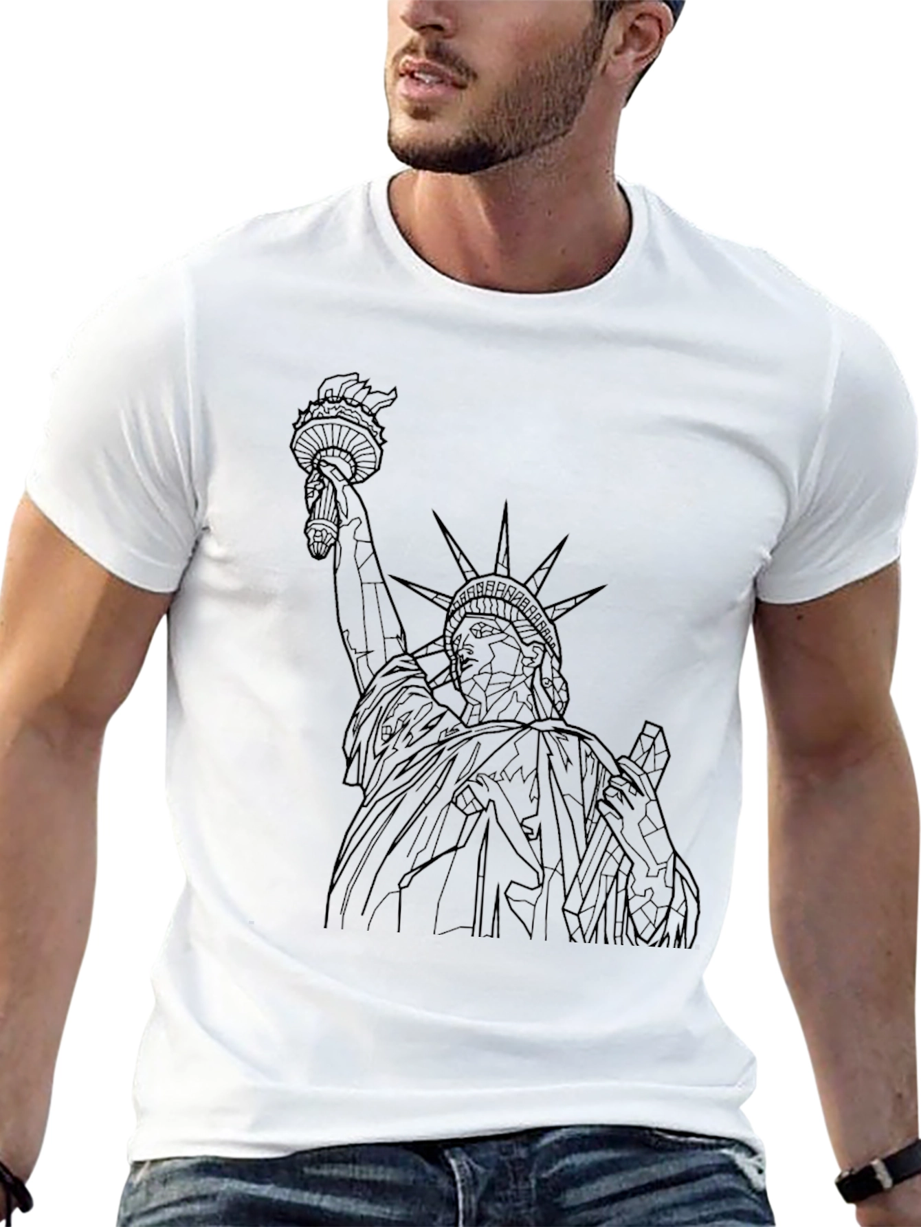Statue of Liberty Graphic Tee - Black