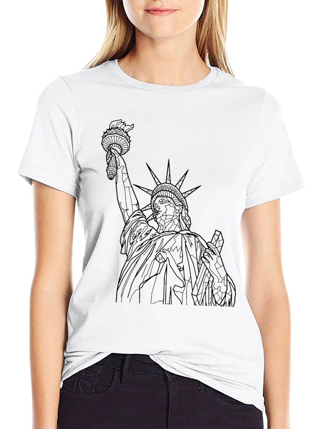 Statue of Liberty Graphic Tee - Black