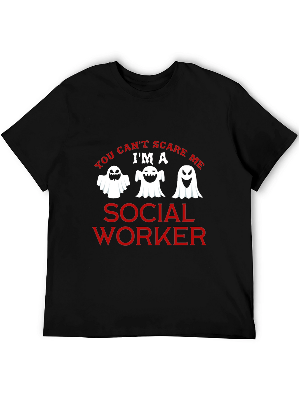 Social Worker Halloween Ghost Graphic T-Shirt