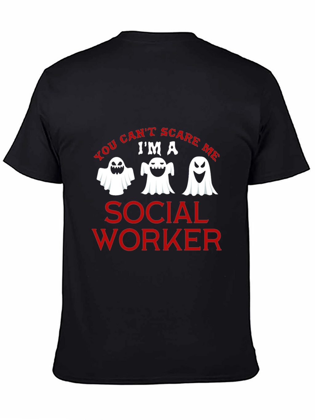 Social Worker Halloween Ghost Graphic T-Shirt