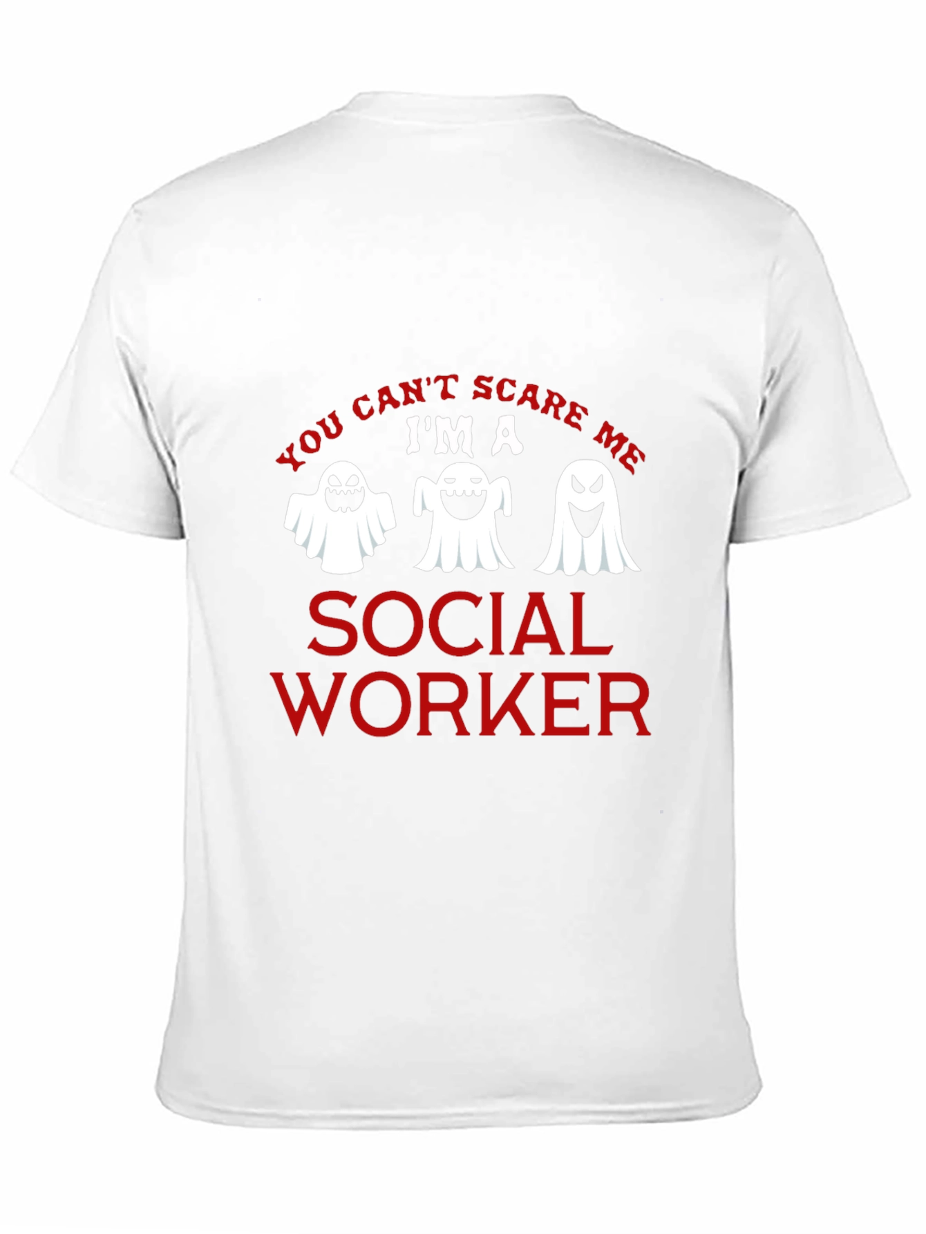 Social Worker Halloween Ghost Graphic T-Shirt