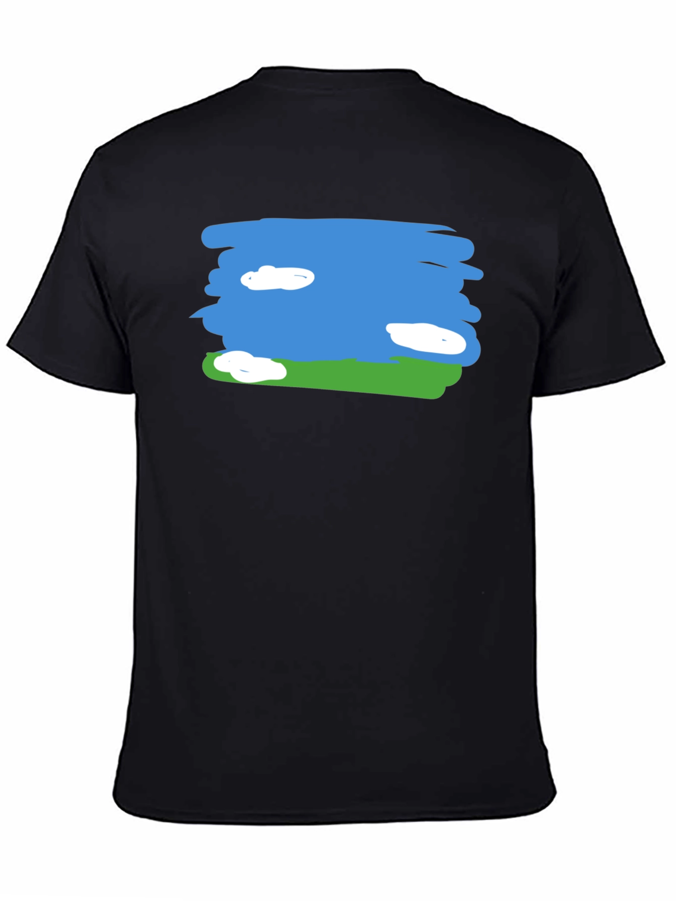 Sky and Field Graphic Tee - Black Cotton Casual