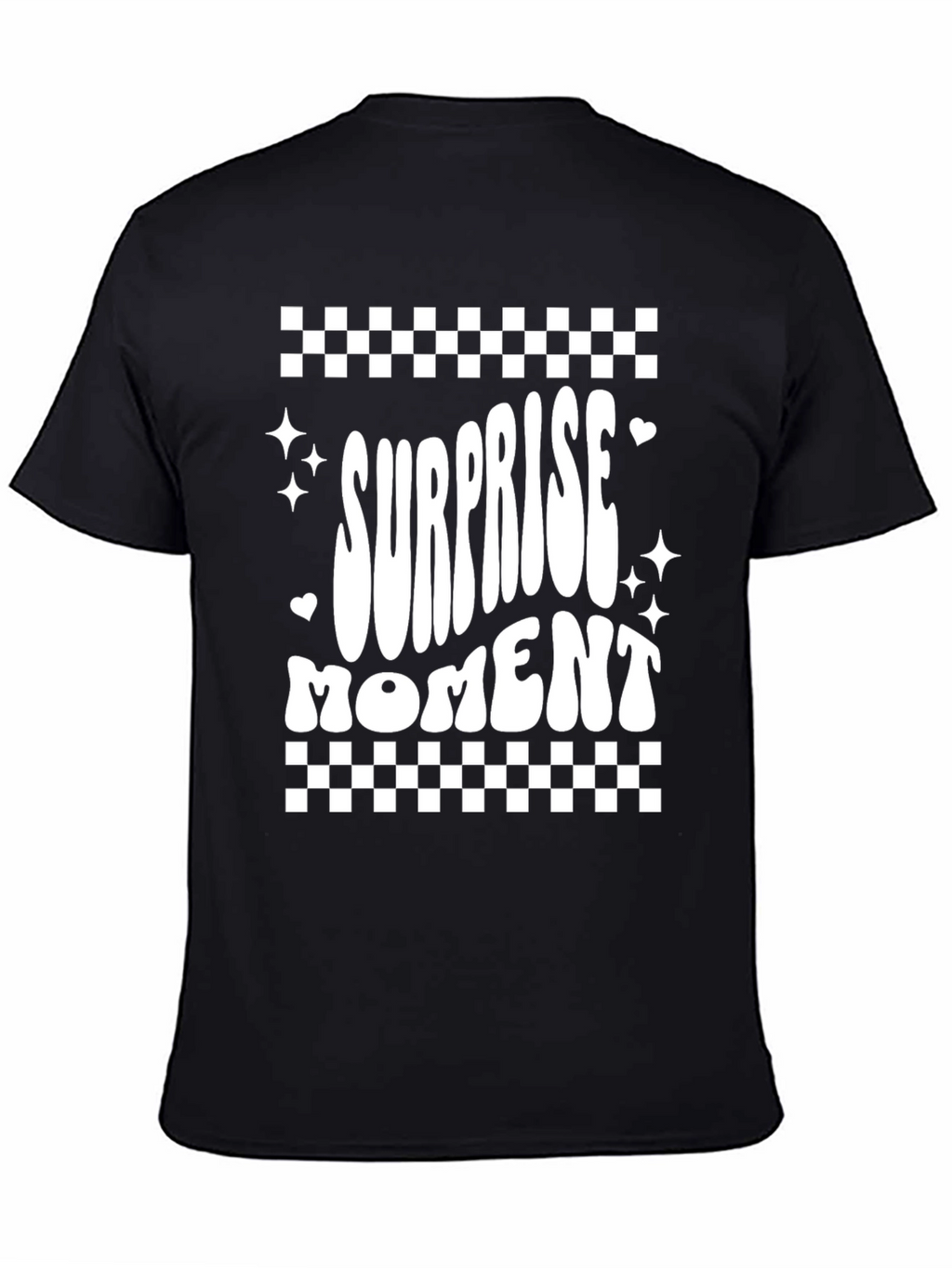 Surprise Moment Graphic Tee - Fun Black T-Shirt