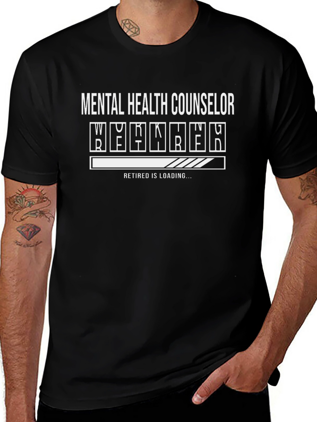 Mental Health Counselor Retired Loading Funny T-Shirt