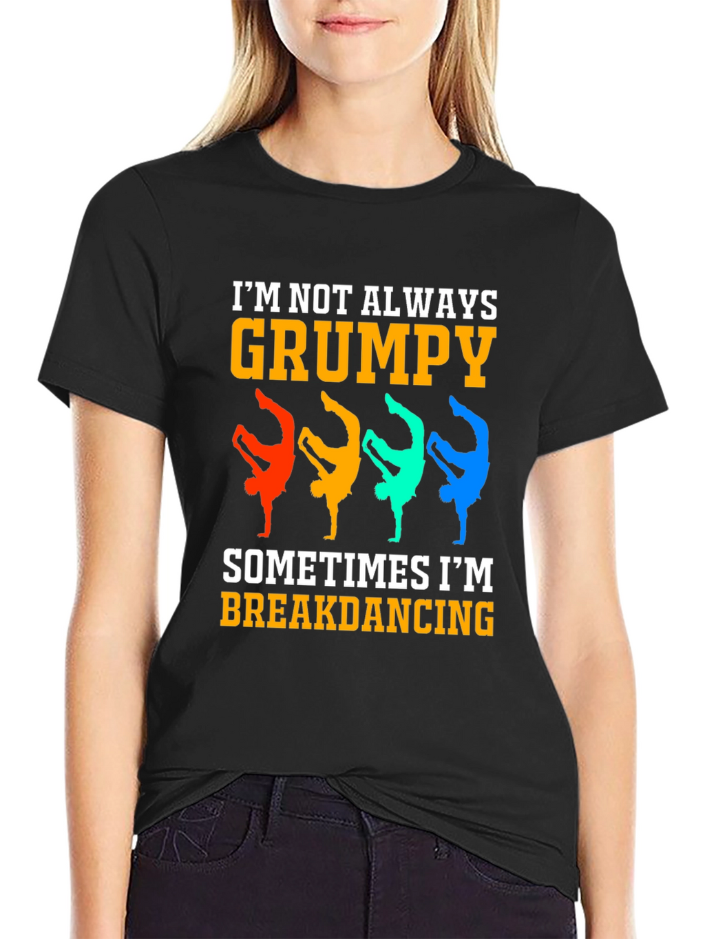 Grumpy Breakdancing Graphic Tee - Funny Mens T-Shirt