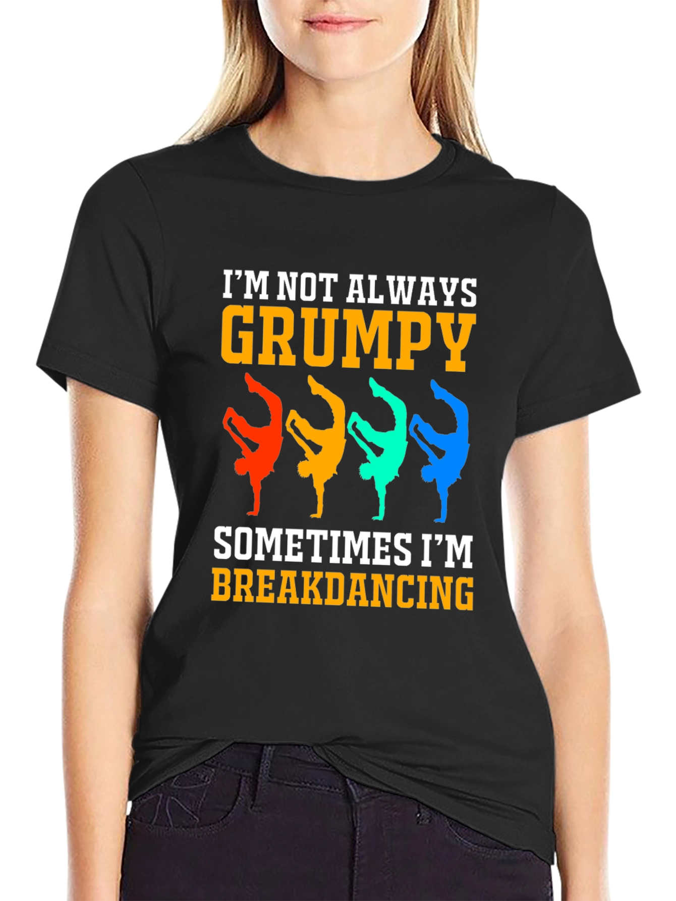 Grumpy Breakdancing Graphic Tee - Funny Mens T-Shirt
