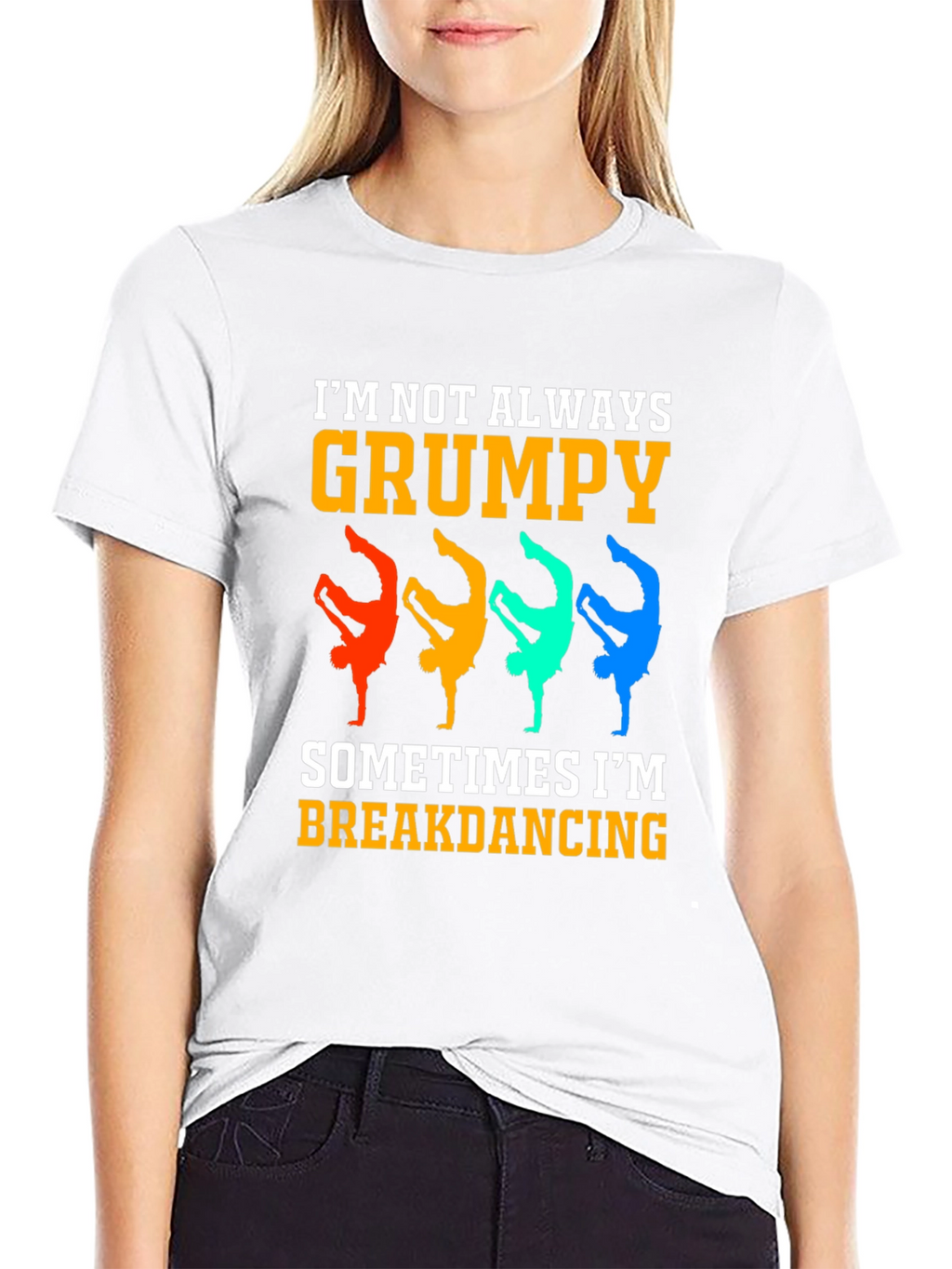 Grumpy Breakdancing Graphic Tee - Funny Mens T-Shirt