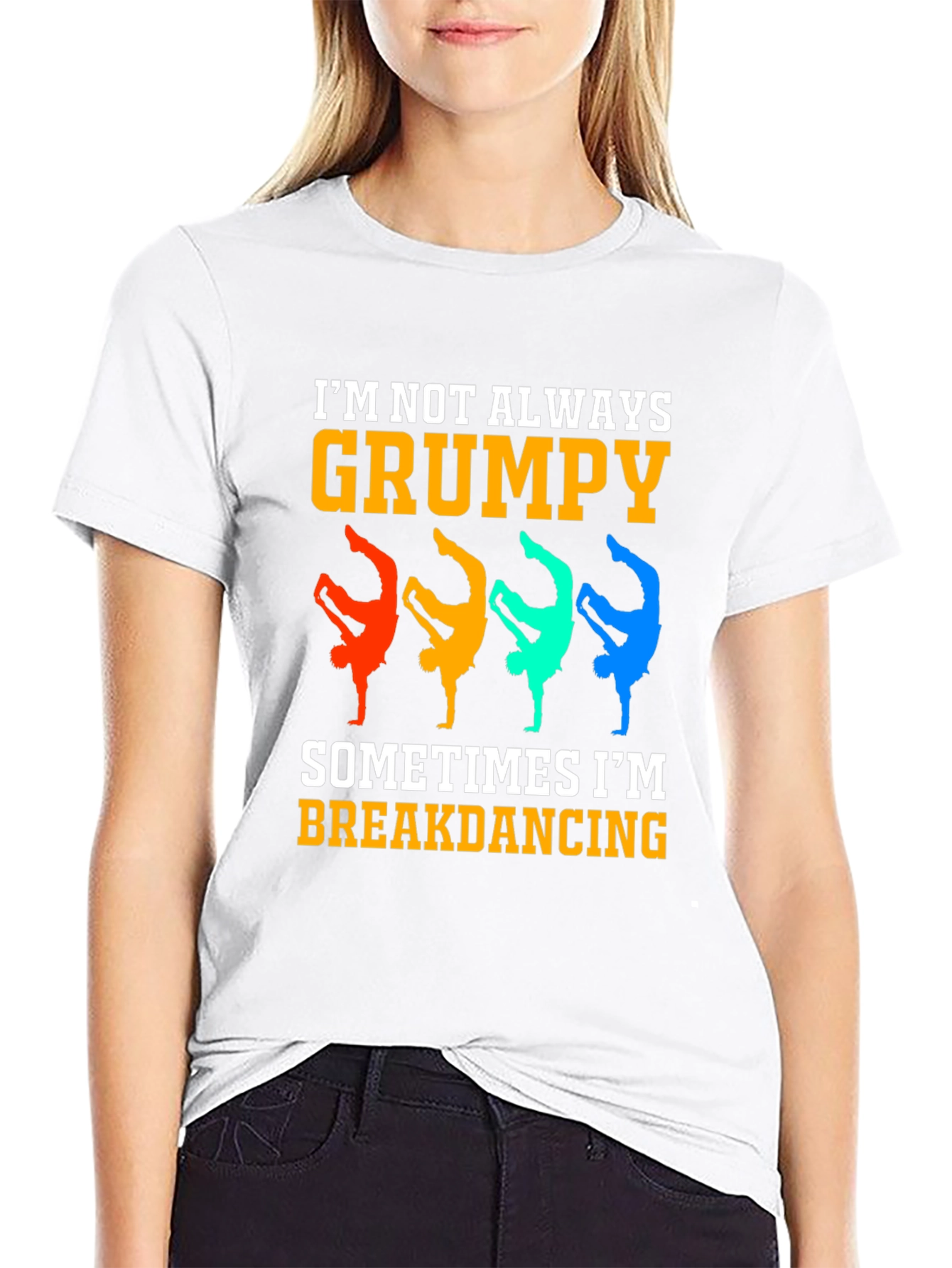 Grumpy Breakdancing Graphic Tee - Funny Mens T-Shirt
