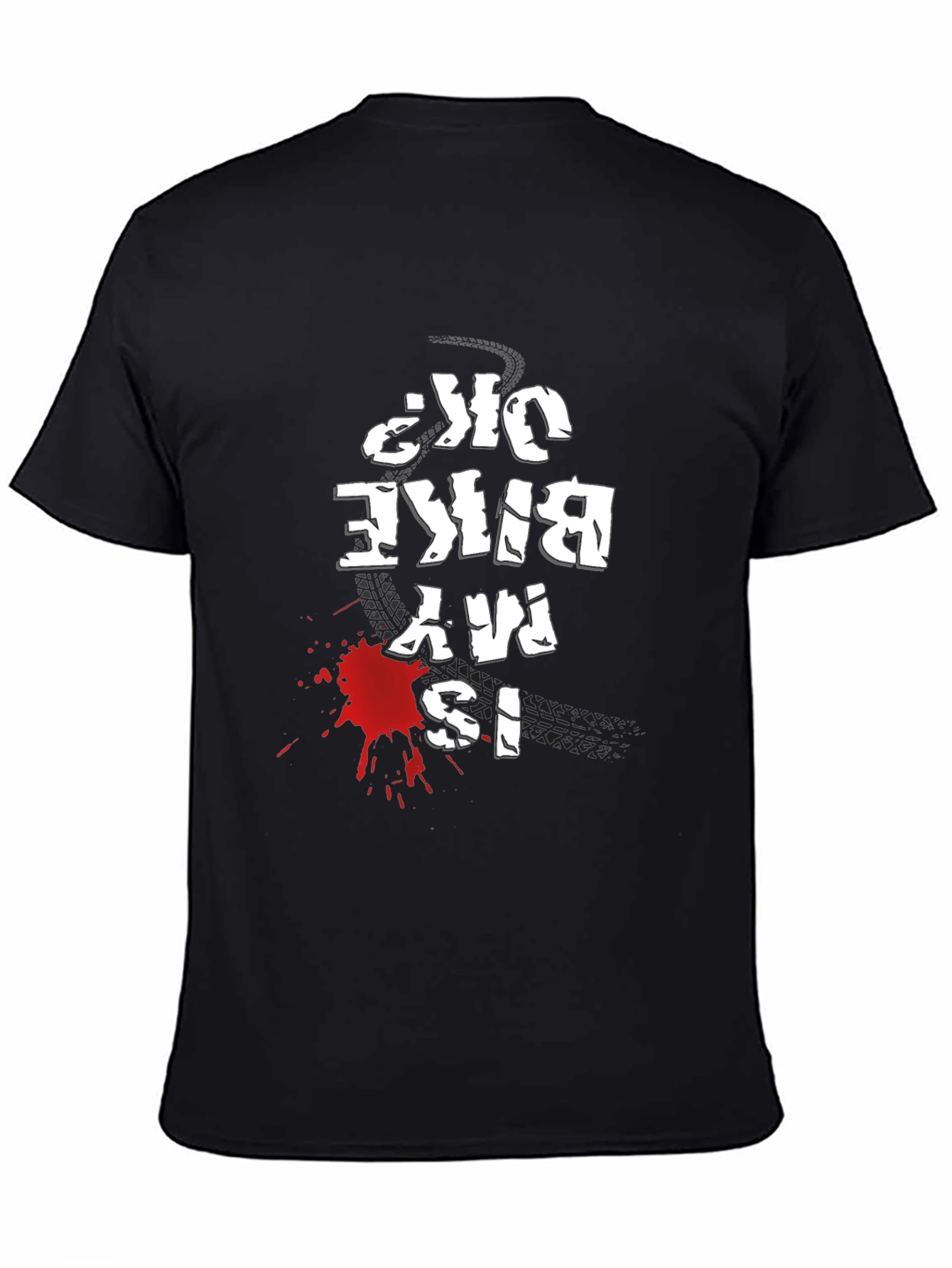 Mens Black Is My Bike OK? Graphic Tee