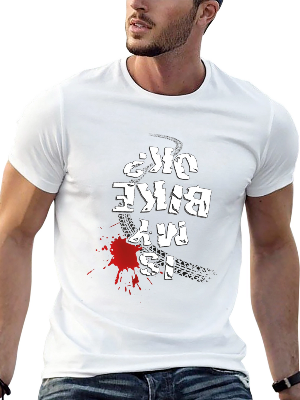 Mens Black Is My Bike OK? Graphic Tee