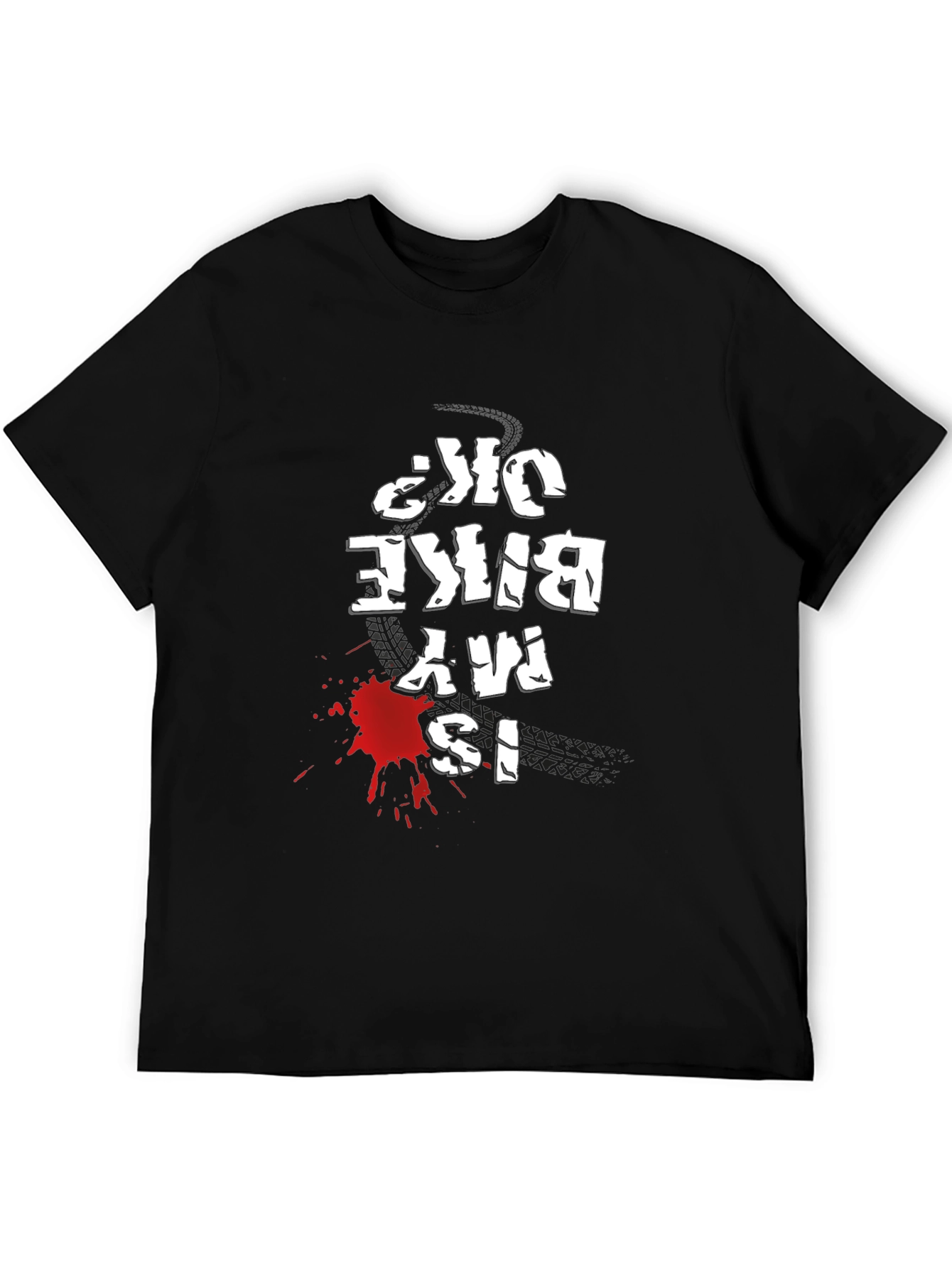 Mens Black Is My Bike OK? Graphic Tee