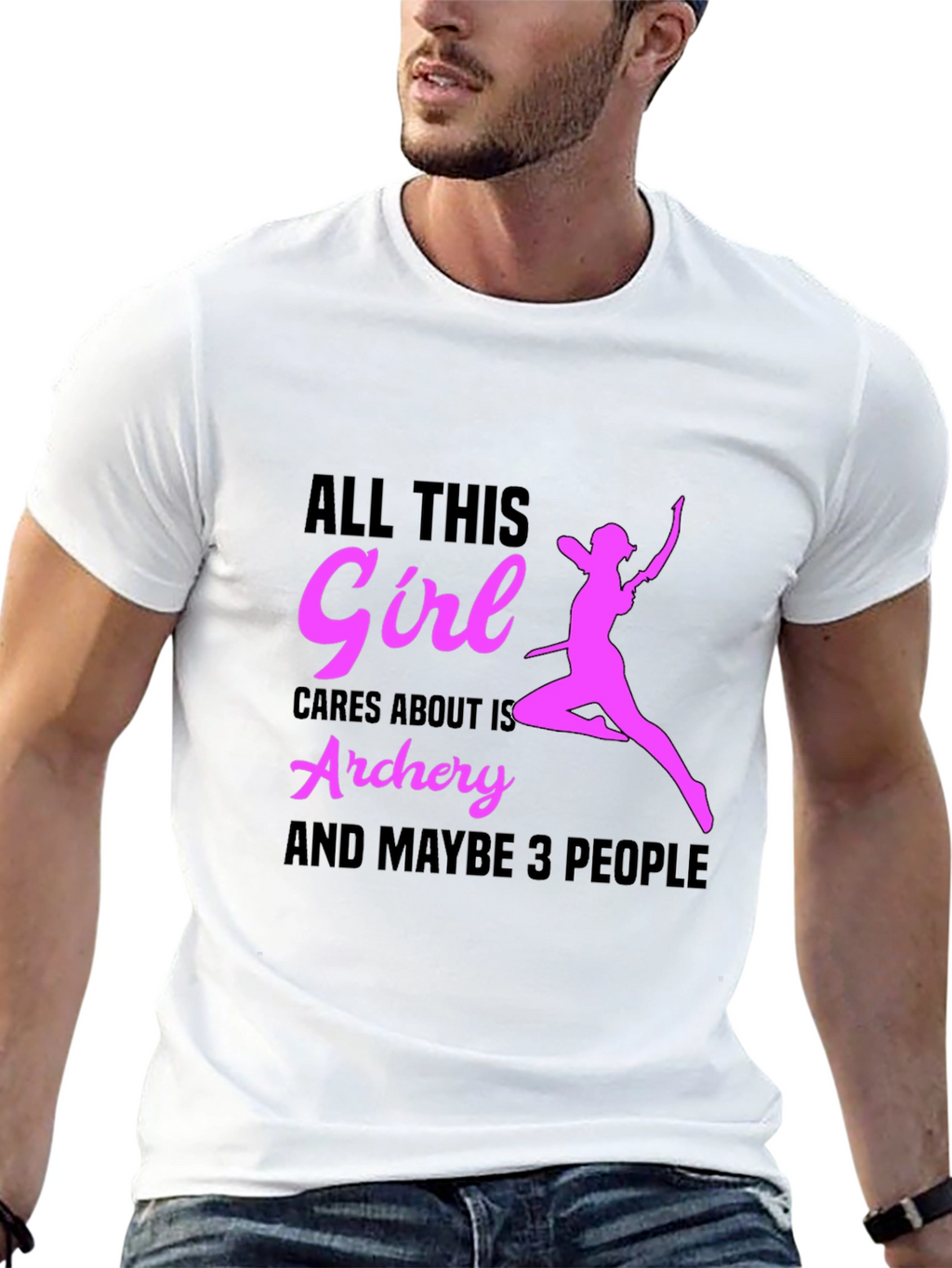 Archery Girl Graphic Tee - Black