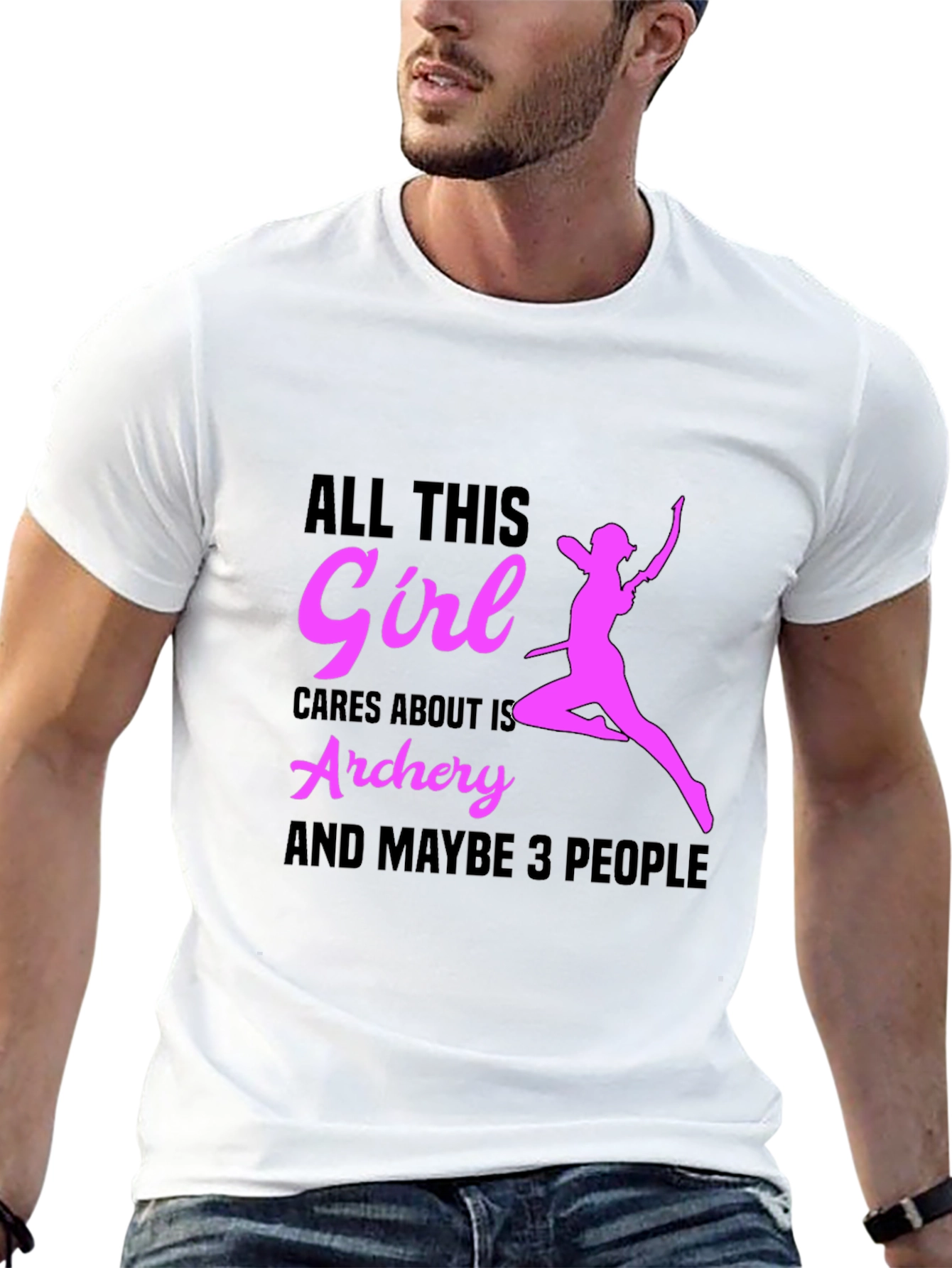 Archery Girl Graphic Tee - Black