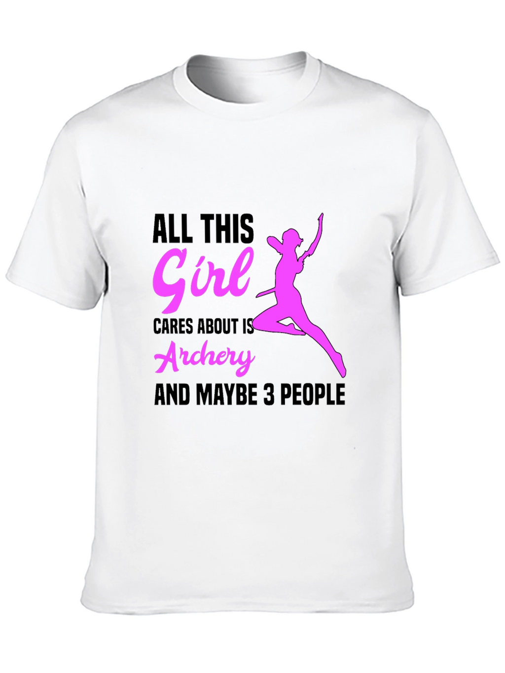 Archery Girl Graphic Tee - Black