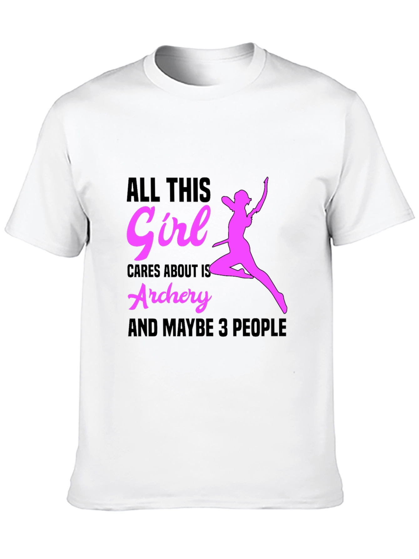 Archery Girl Graphic Tee - Black