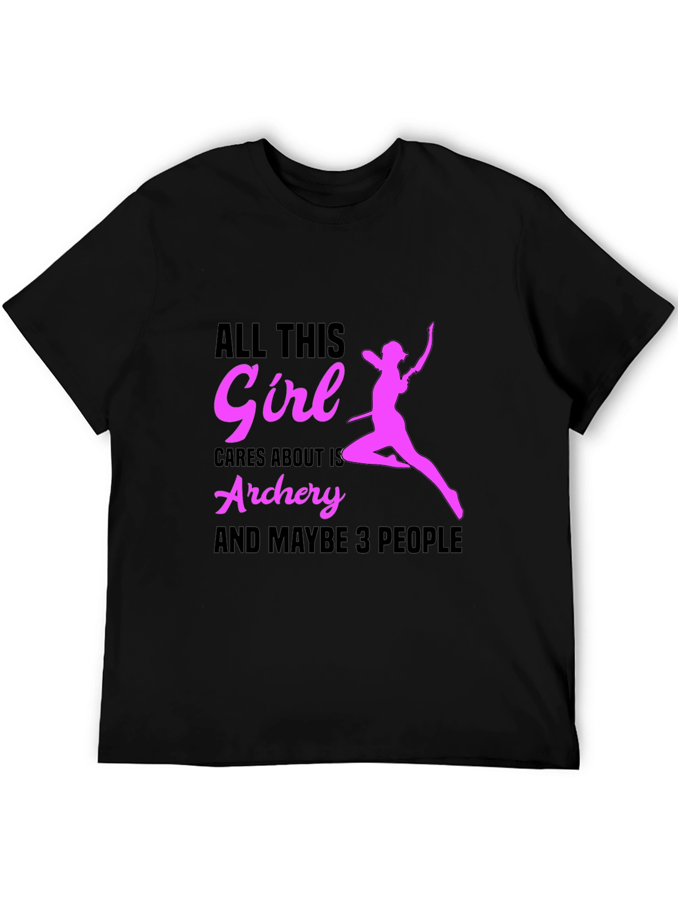 Archery Girl Graphic Tee - Black