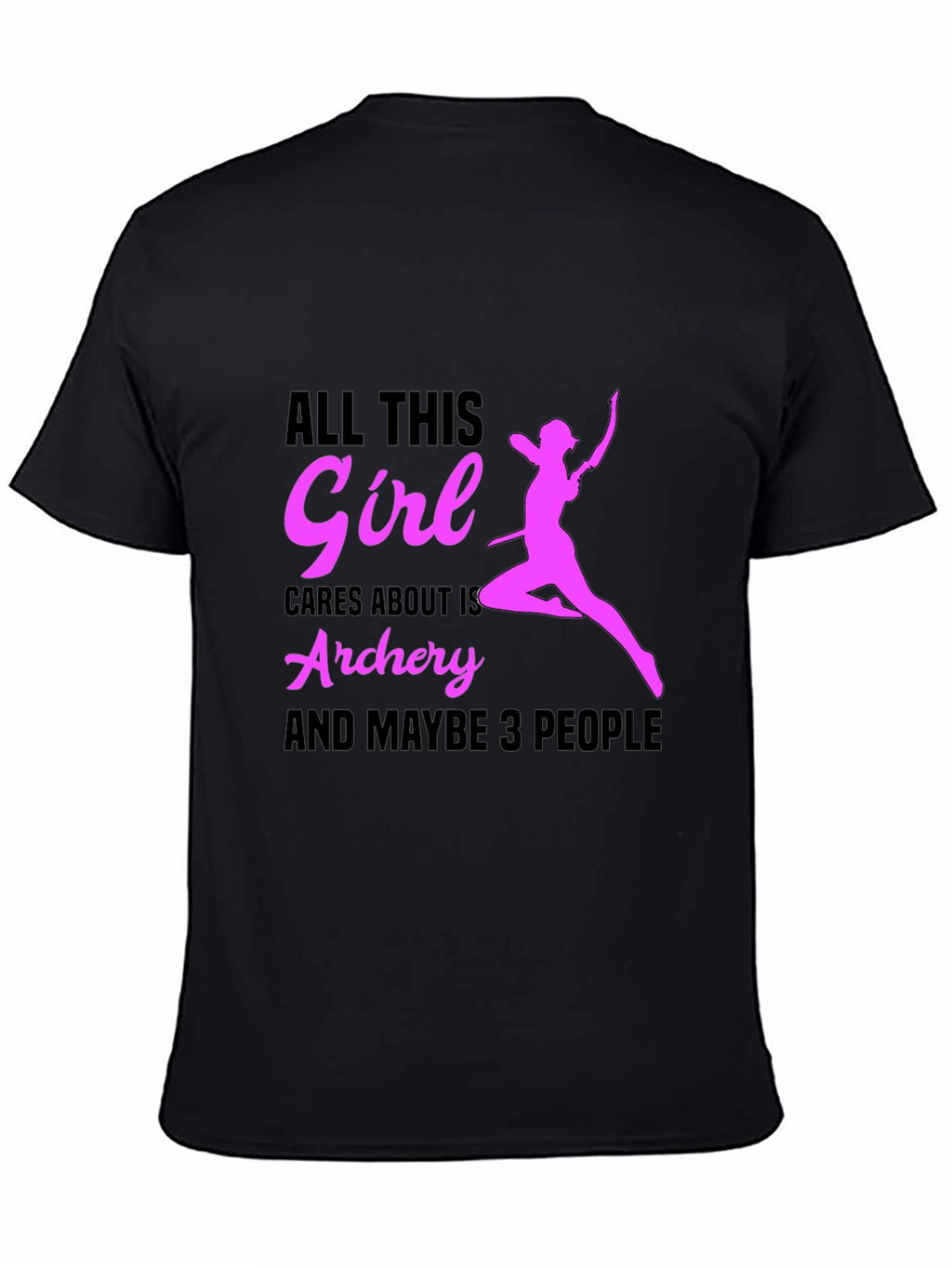 Archery Girl Graphic Tee - Black