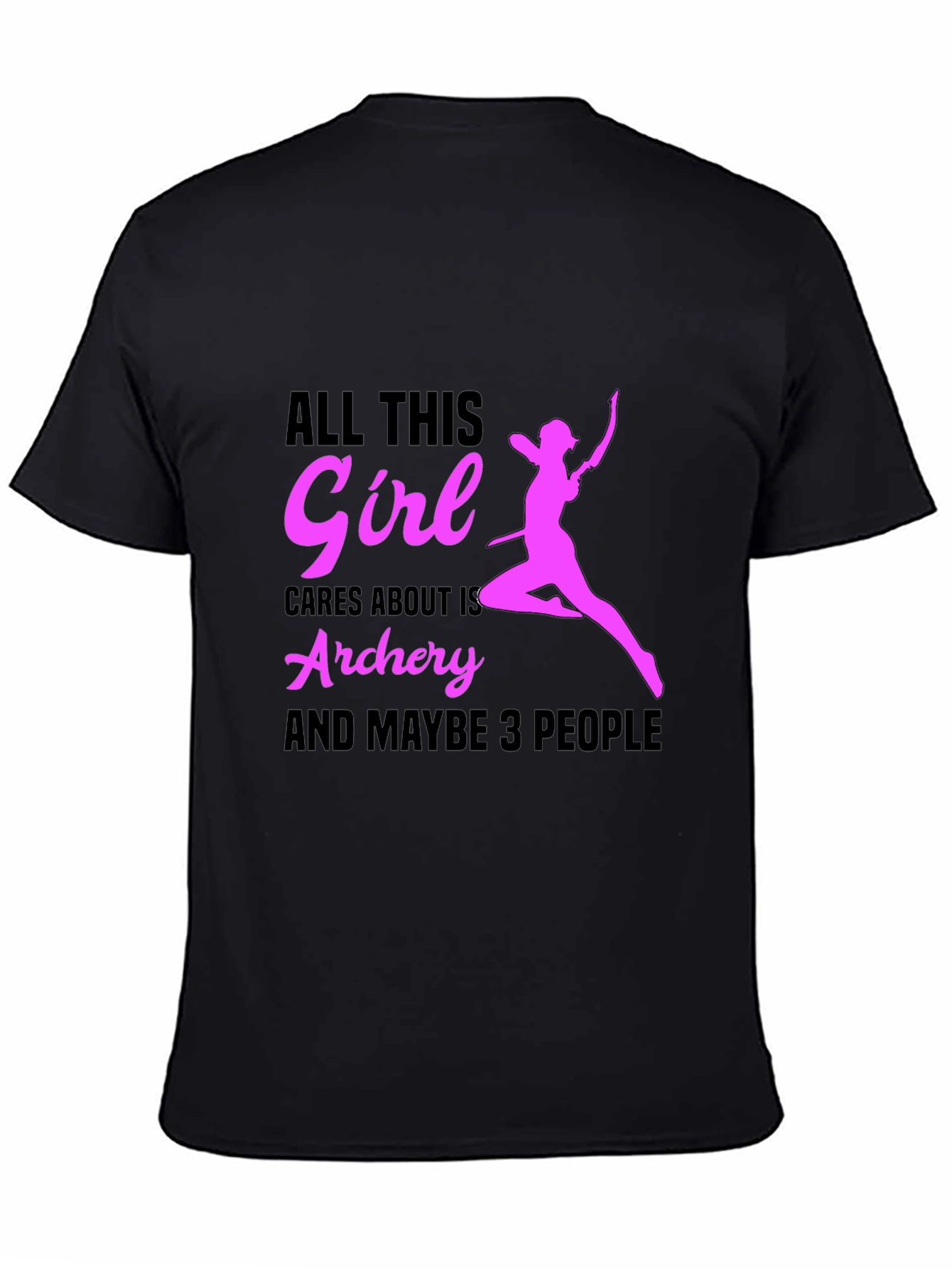 Archery Girl Graphic Tee - Black