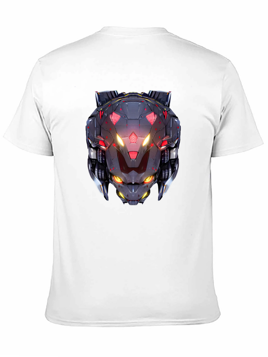Cyberpunk Robot Head Graphic Black T-Shirt