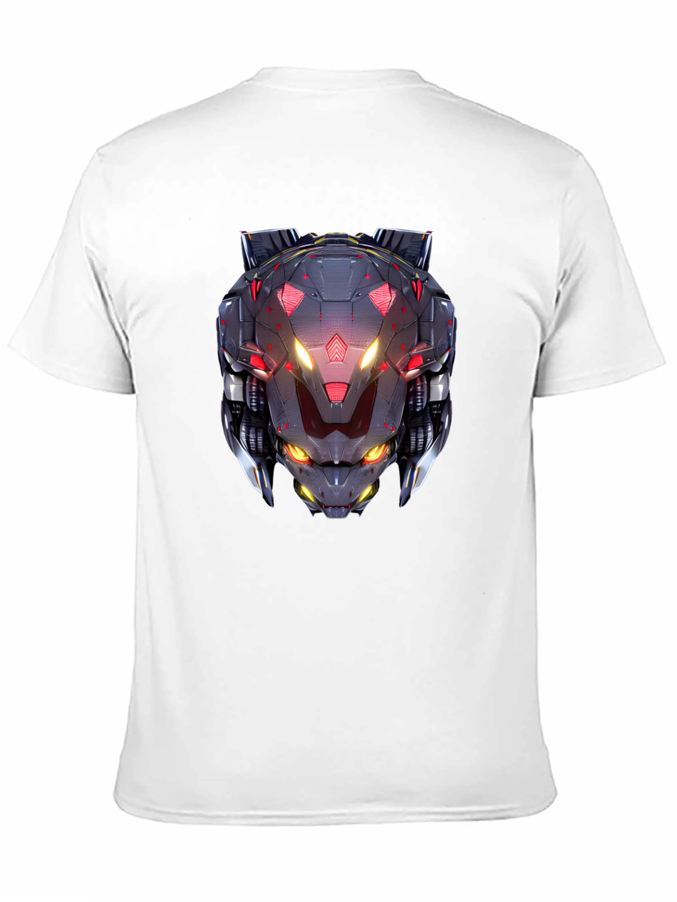 Cyberpunk Robot Head Graphic Black T-Shirt