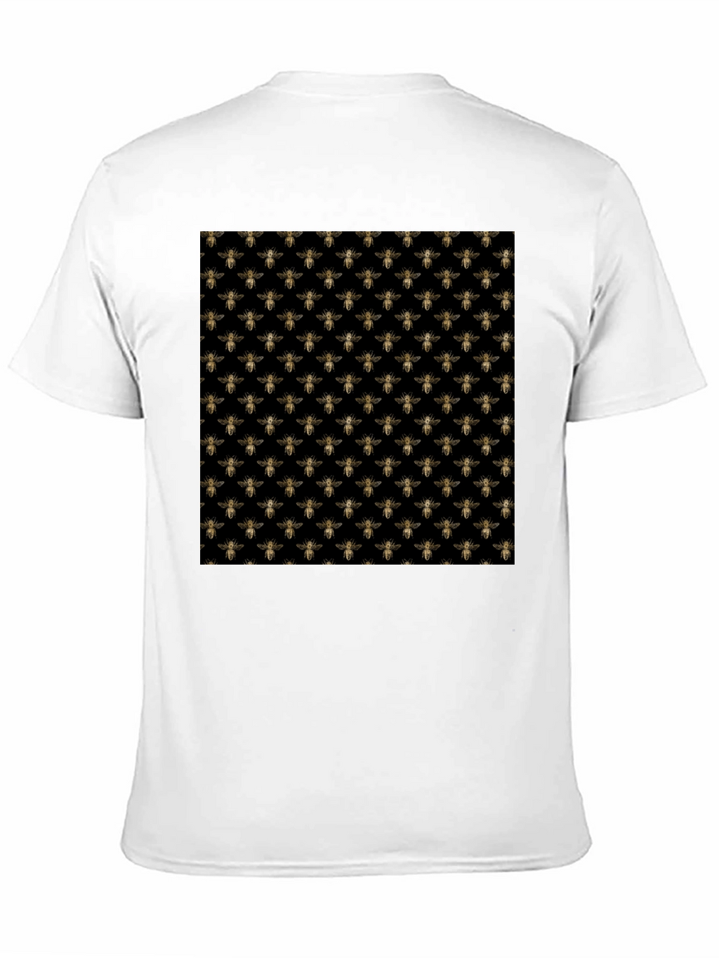 Bee Pattern Black T-Shirt