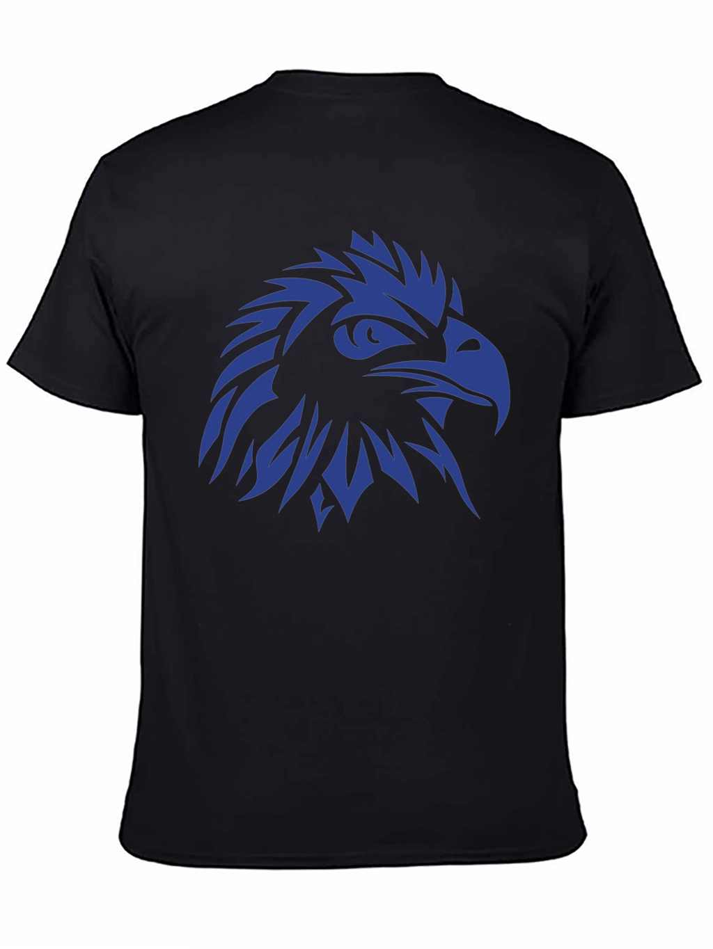 Bold Eagle Graphic Tee - Black Cotton T-Shirt