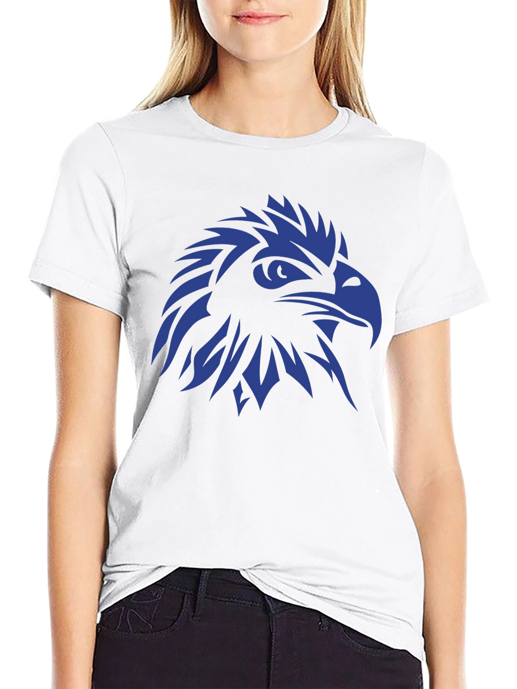 Bold Eagle Graphic Tee - Black Cotton T-Shirt