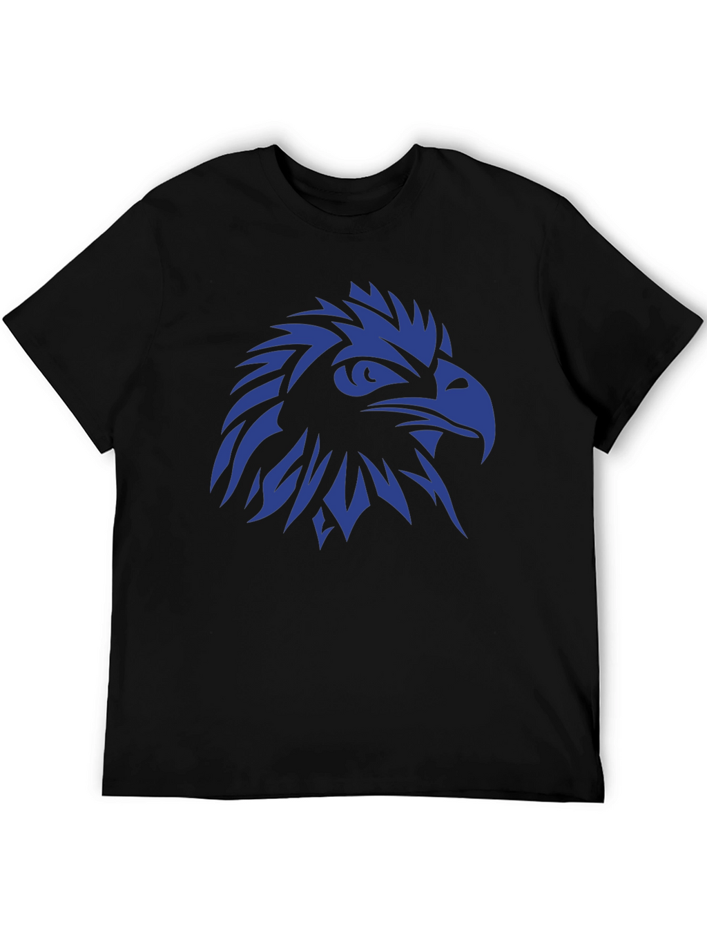 Bold Eagle Graphic Tee - Black Cotton T-Shirt