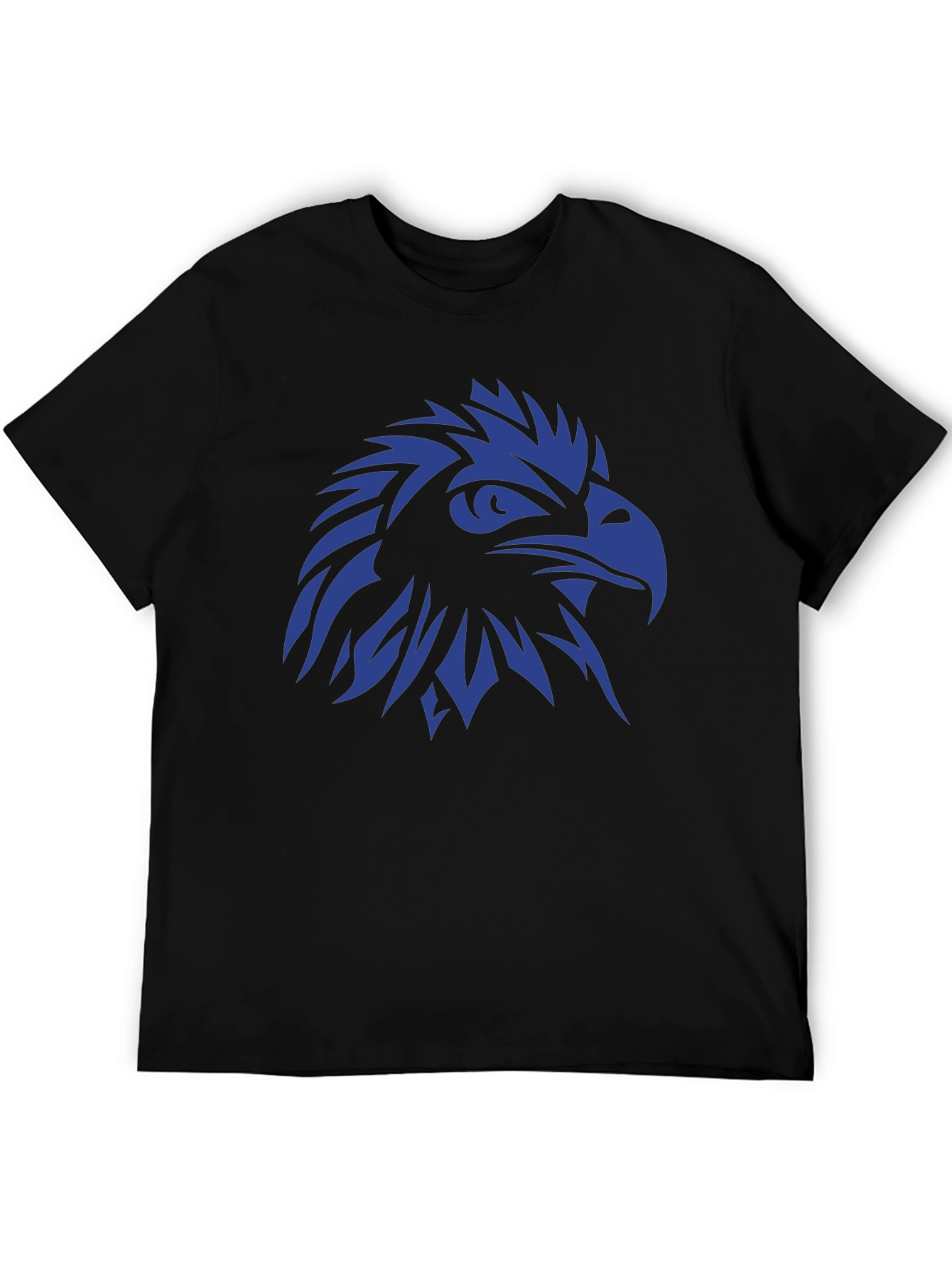 Bold Eagle Graphic Tee - Black Cotton T-Shirt